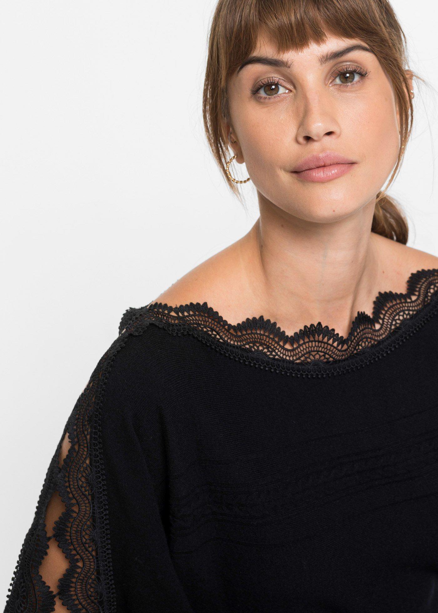 Cienki sweter z lejącej wiskozy - Bonprix