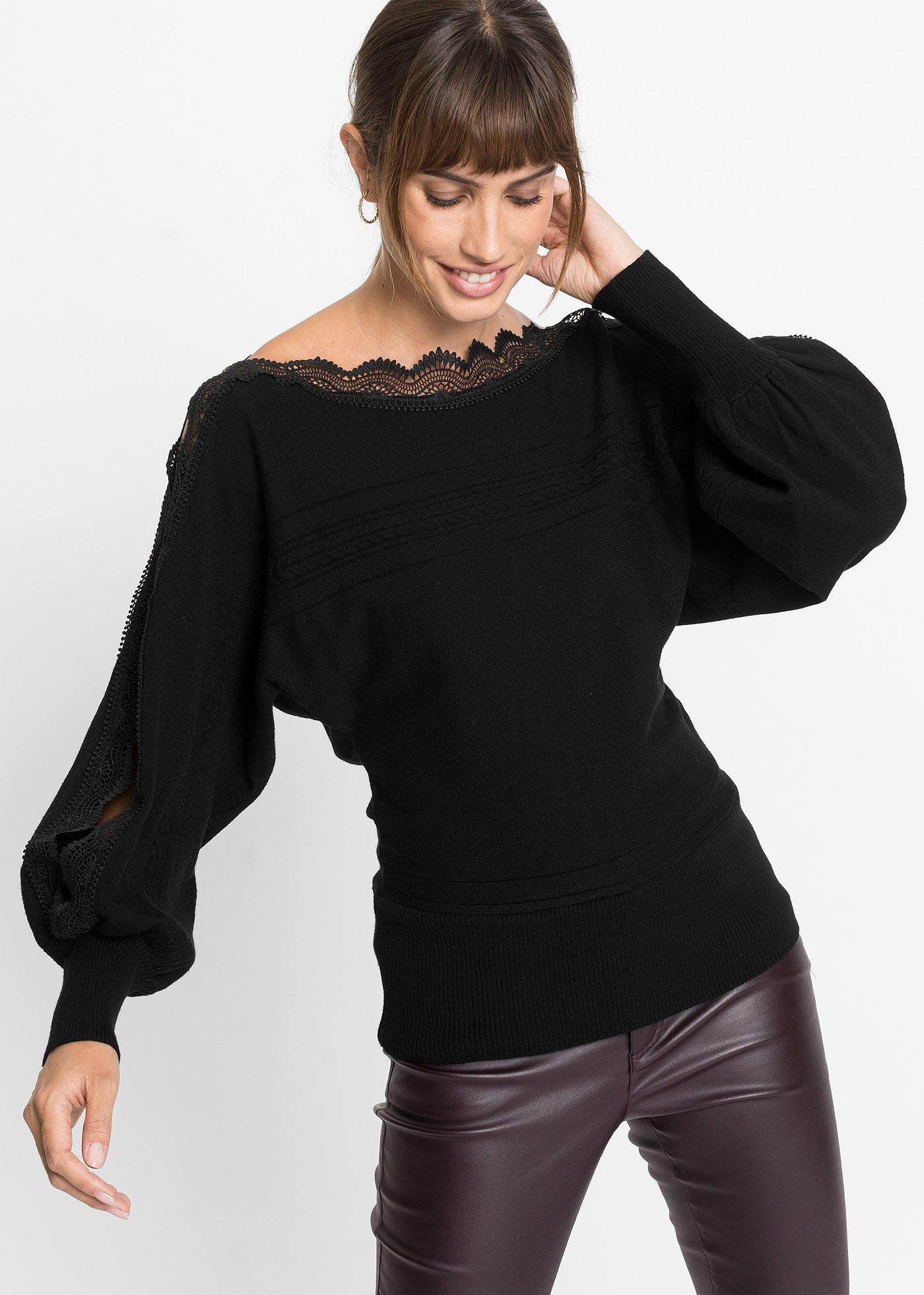 Cienki sweter z lejącej wiskozy - Bonprix