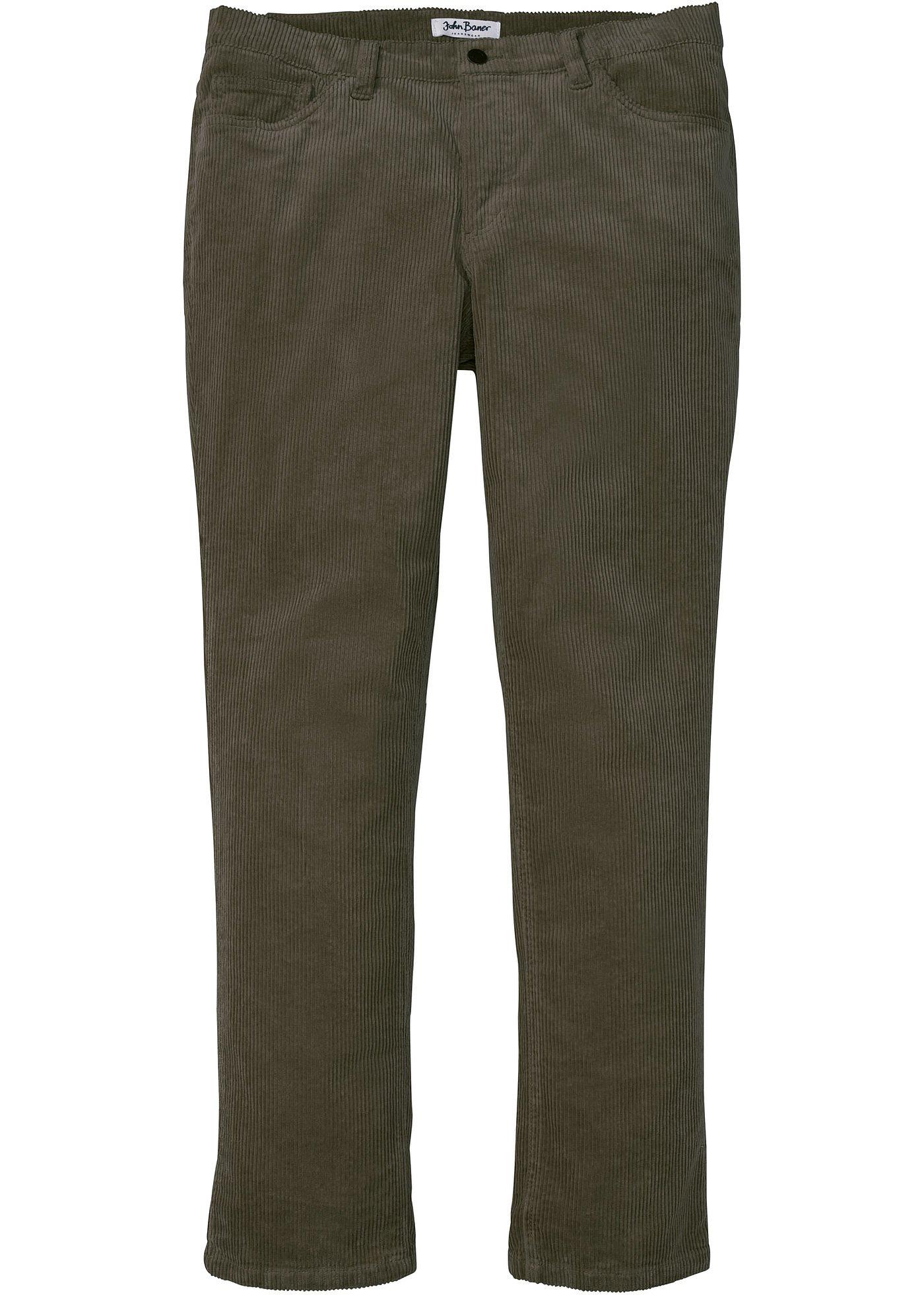 Pantaloni reiați cu croi confortabil, Regular Fit, Straight