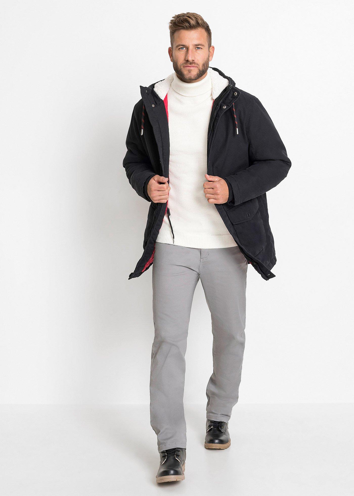 Parka zimowa na podszewce z polaru baranka - Bonprix
