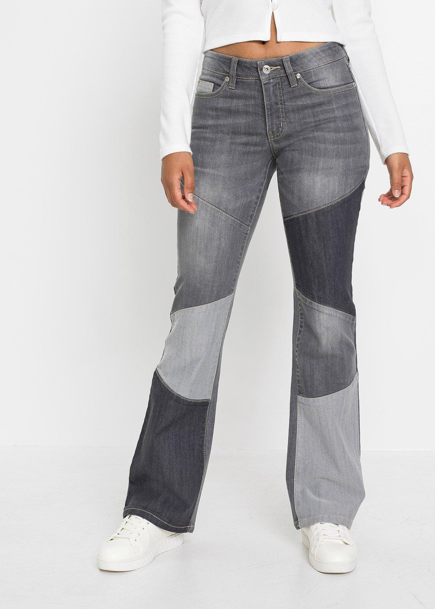 Dżinsy Flared mid waist - Bonprix