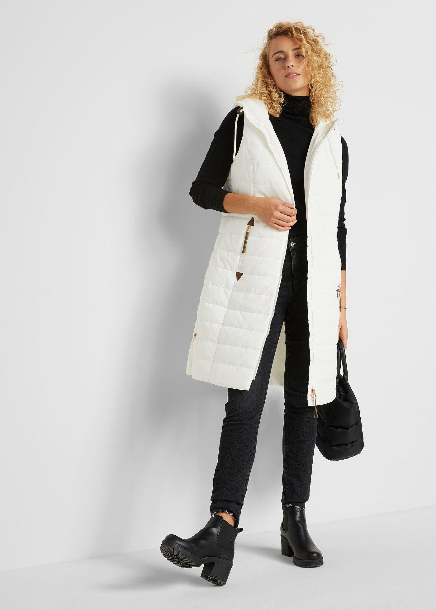 Długa kamizelka pikowana - Bonprix