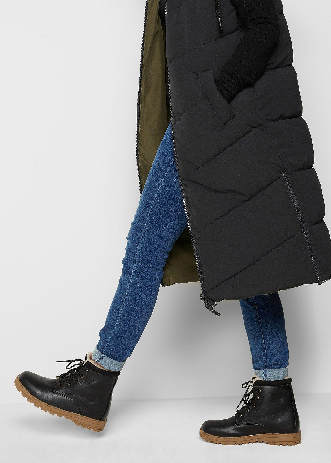 Kamizelka pikowana dwustronna, z kapturem, z poliestru z recyklingu - Bonprix