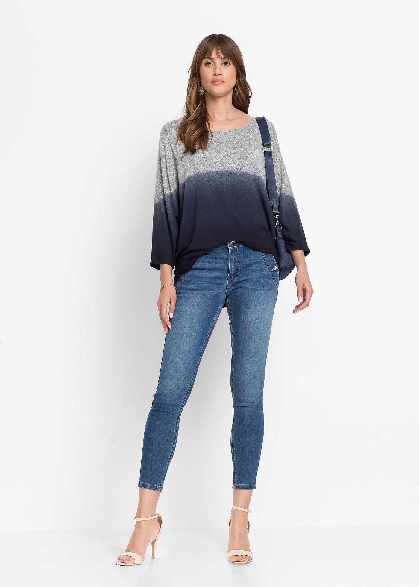 Shirt oversize w cieniowanym kolorze - Bonprix