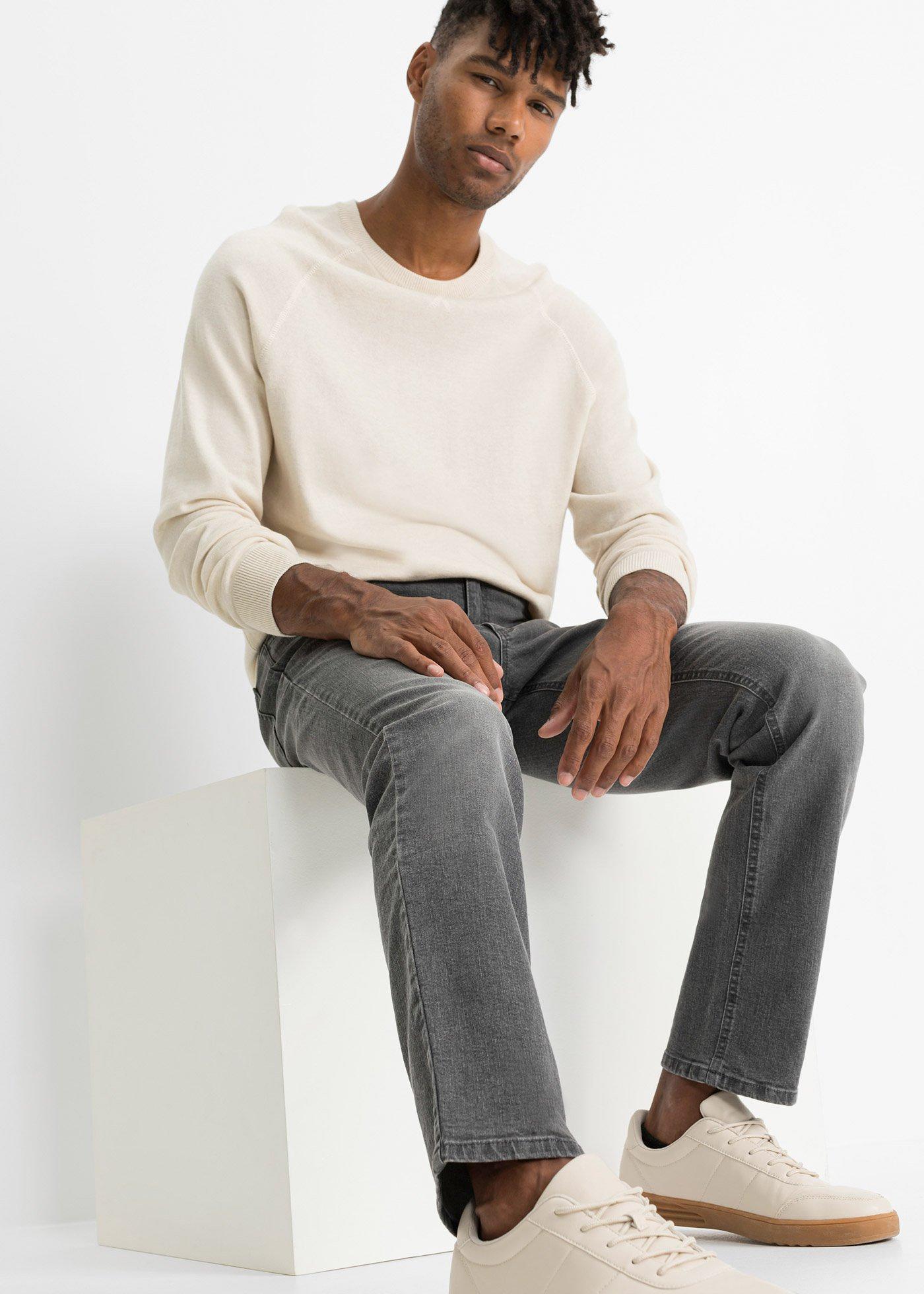 Dżinsy ze stretchem regular fit w wygodnym fasonie, straight - Bonprix