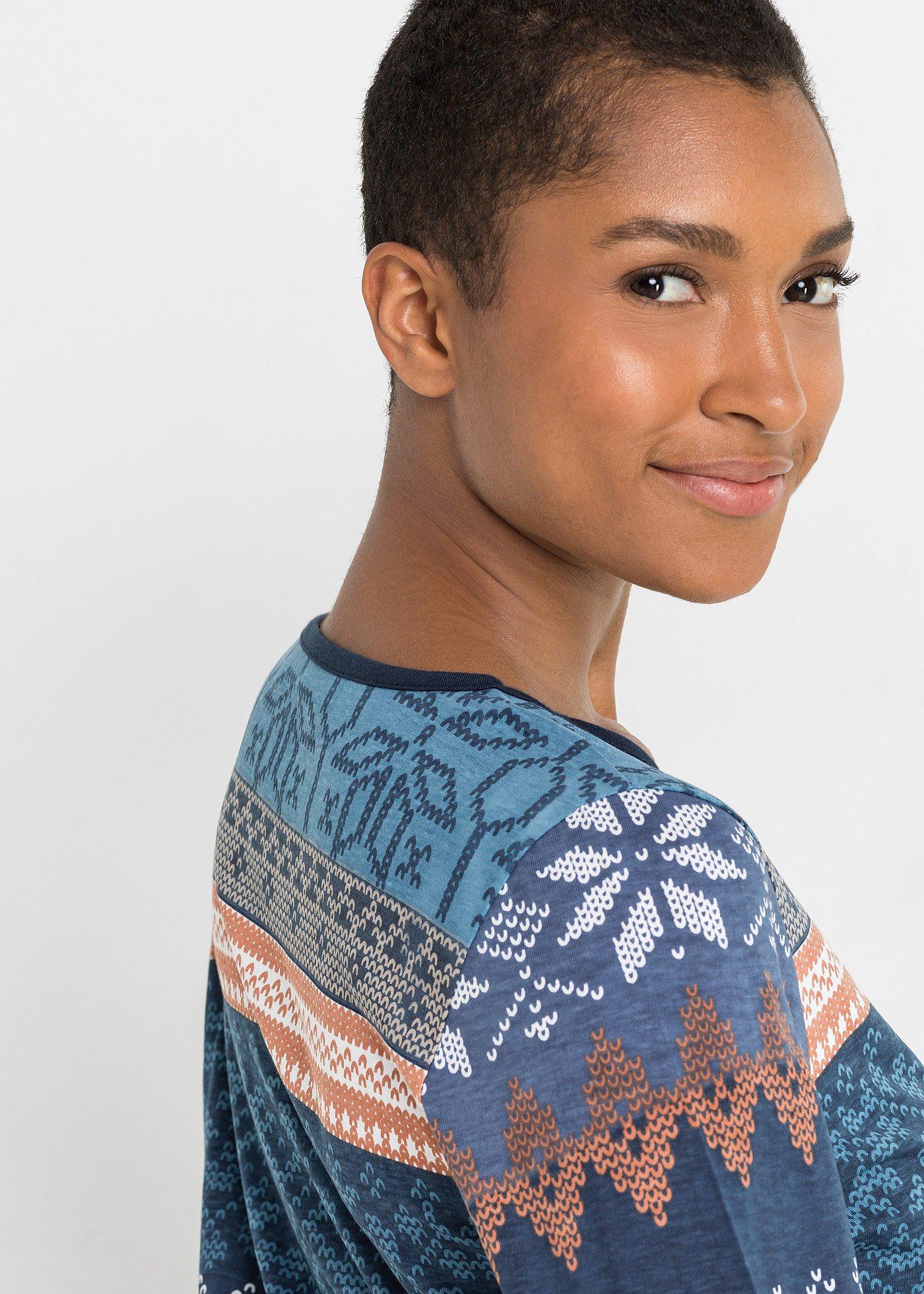 Piżama w norweski wzór - Bonprix