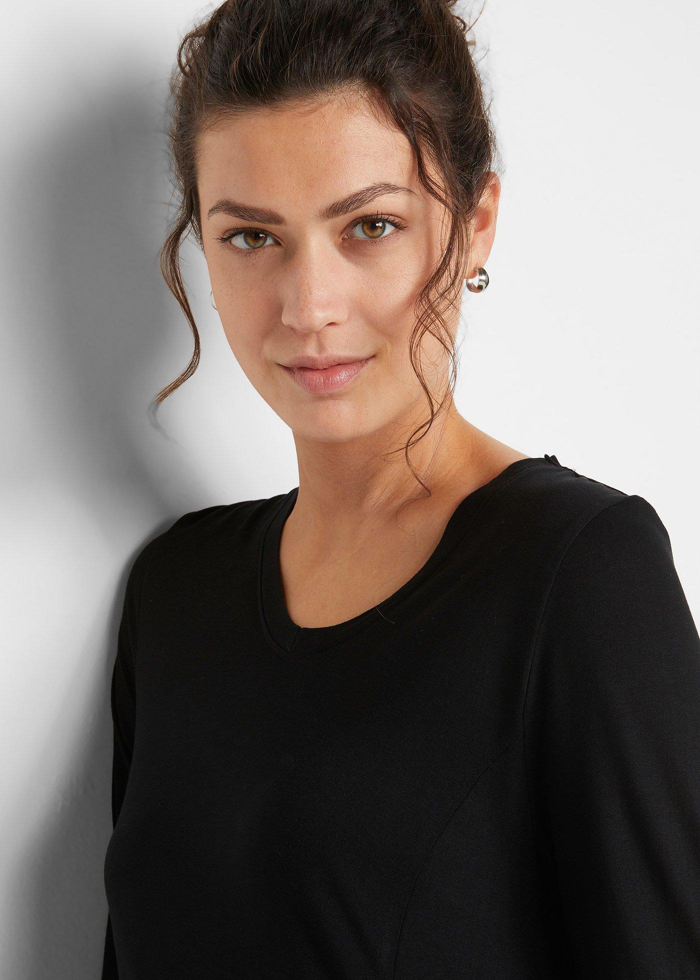 Shirt z długim rękawem, z miękkiej wiskozy - Bonprix