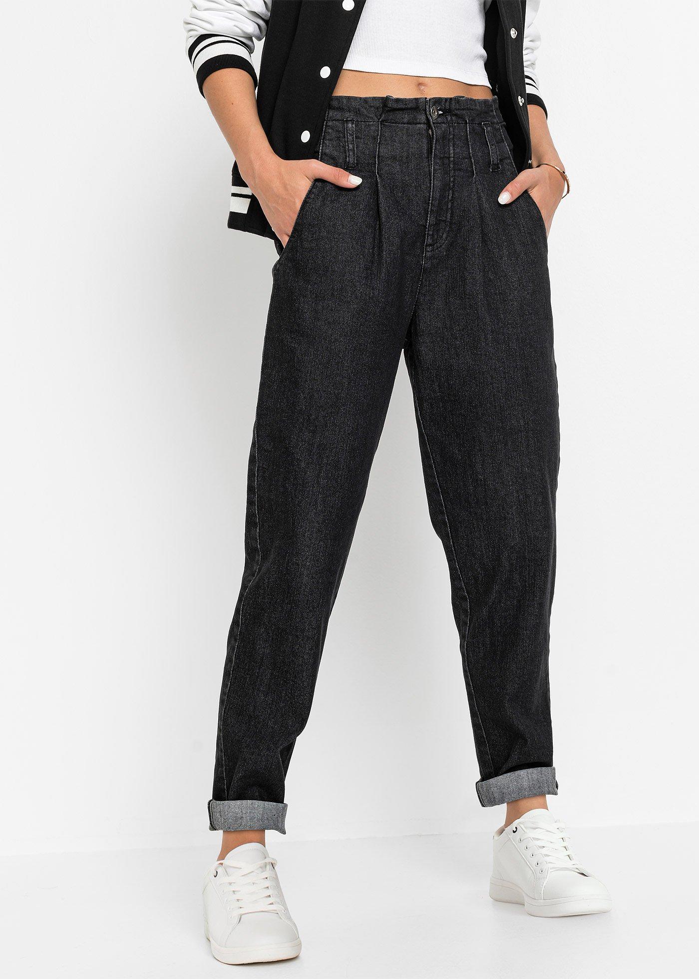 Dżinsy Mom, high waist, ze stretchem - Bonprix