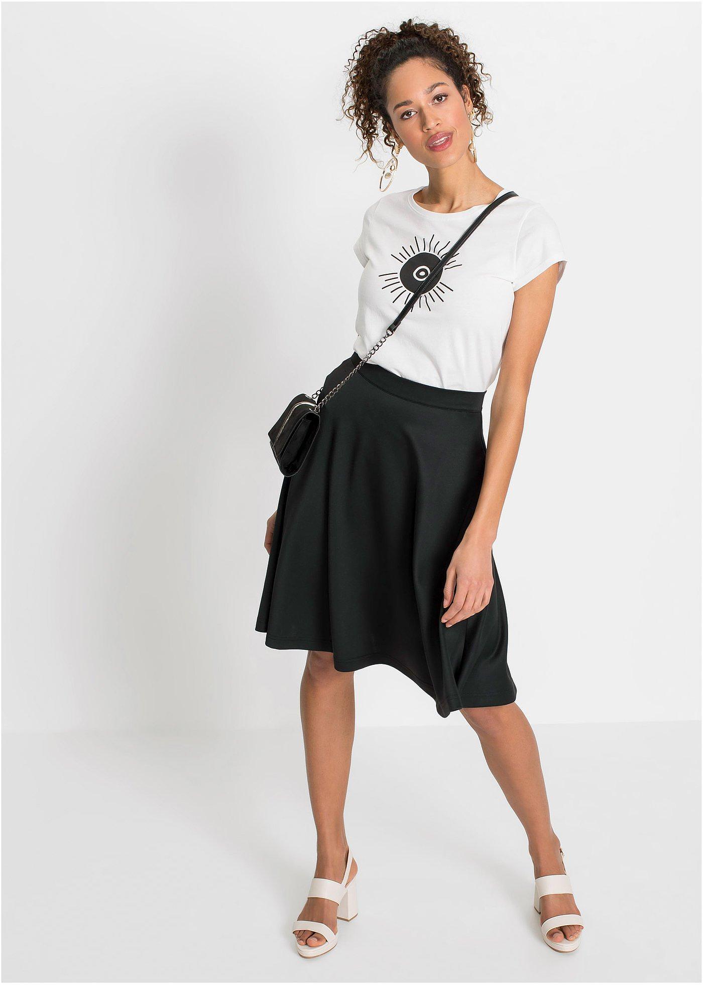 Spódnica z miękkiego materiału scuba - Bonprix