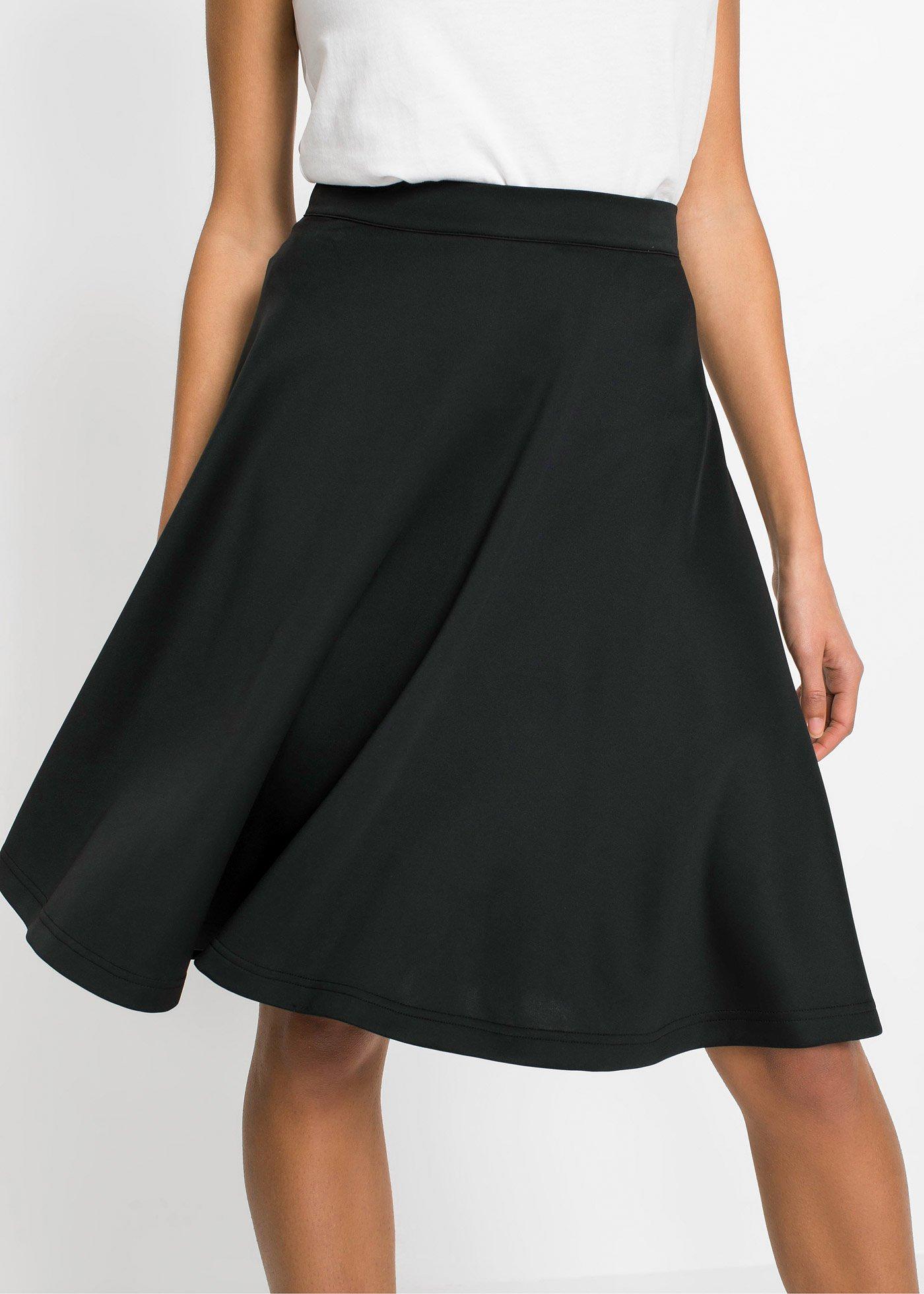 Spódnica z miękkiego materiału scuba - Bonprix