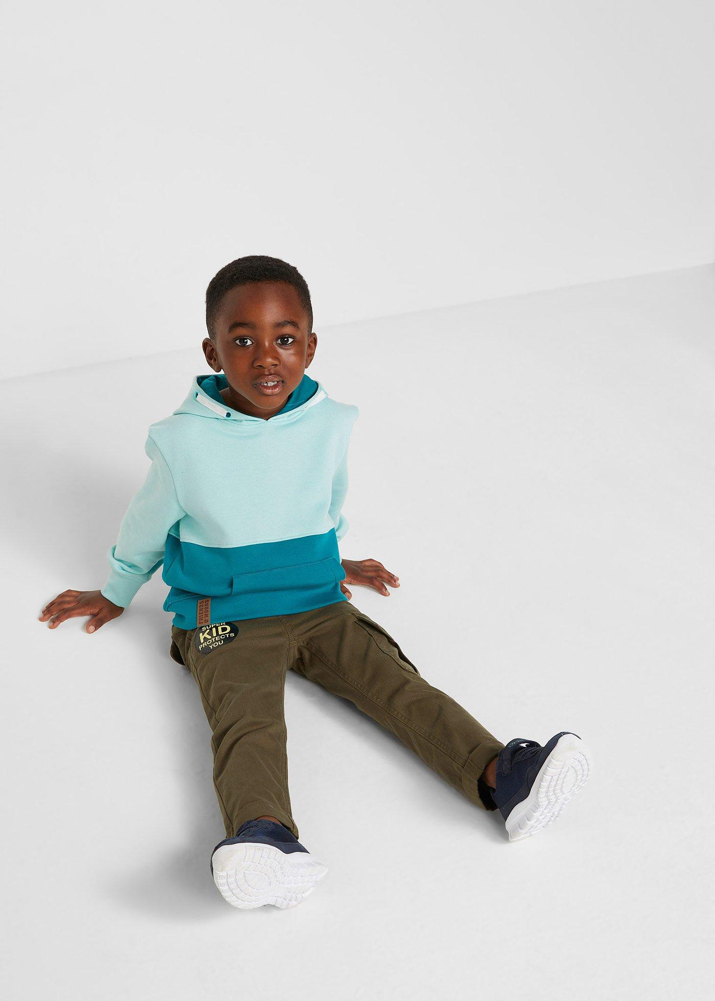 Bluza z kapturem z miękkiej mieszanki bawełny - Bonprix