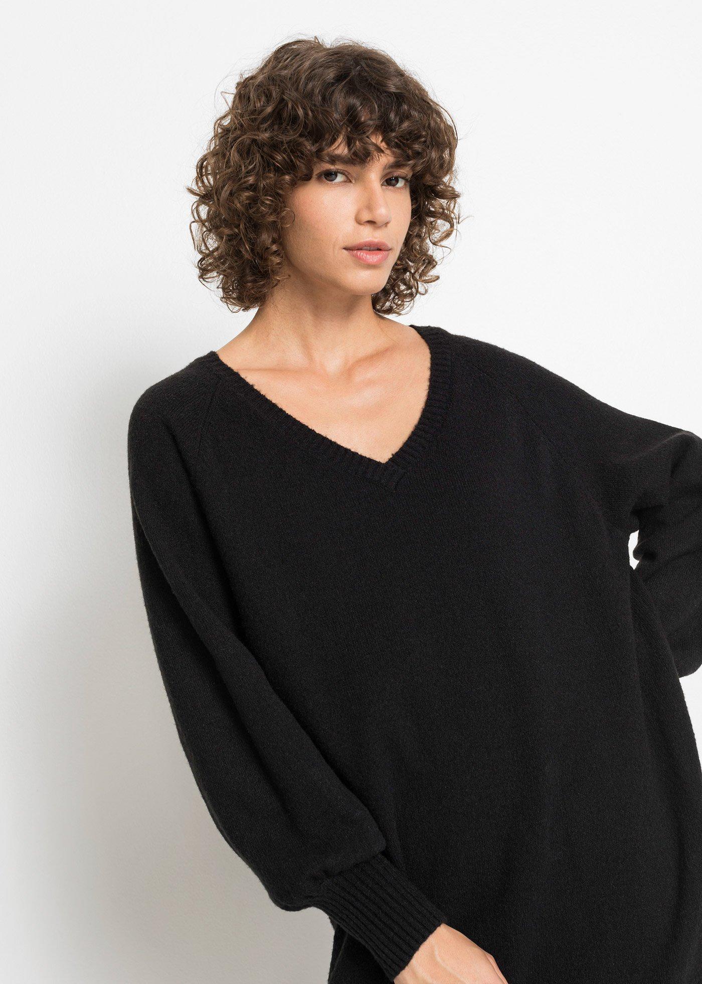Sukienka dzianinowa oversize midi - Bonprix