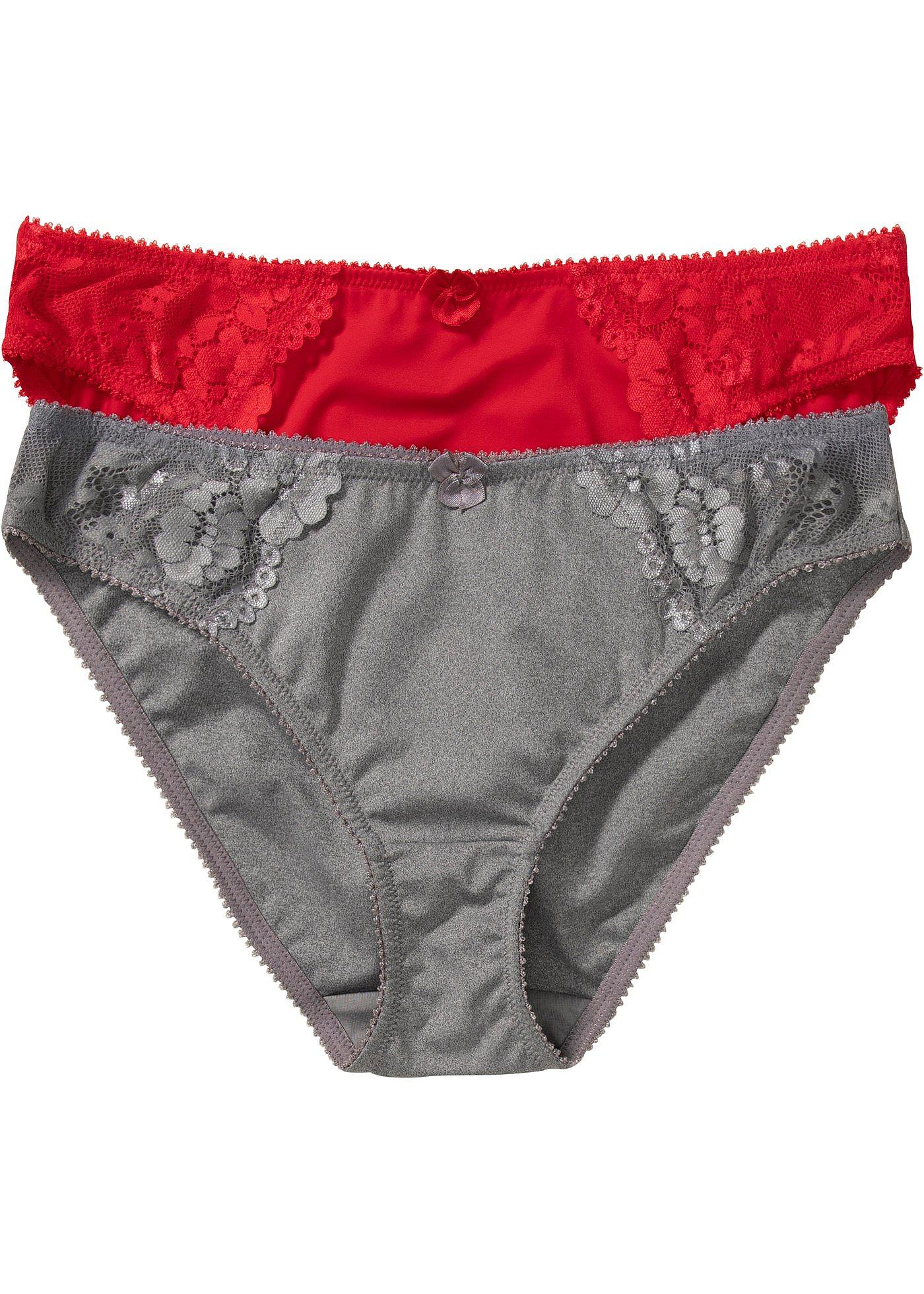 Figi z delikatną koronką (2 pary) - Bonprix