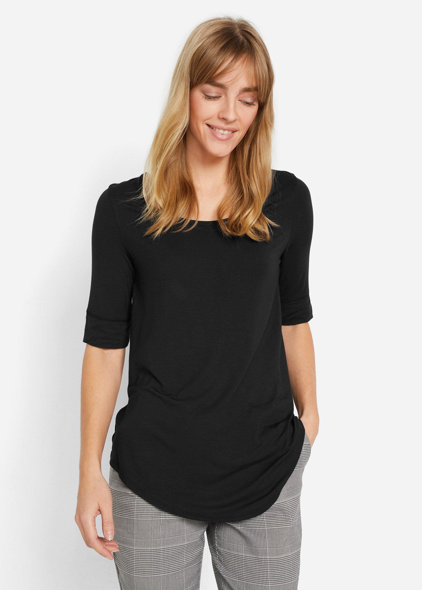 Długi shirt z miękkiej wiskozy - Bonprix