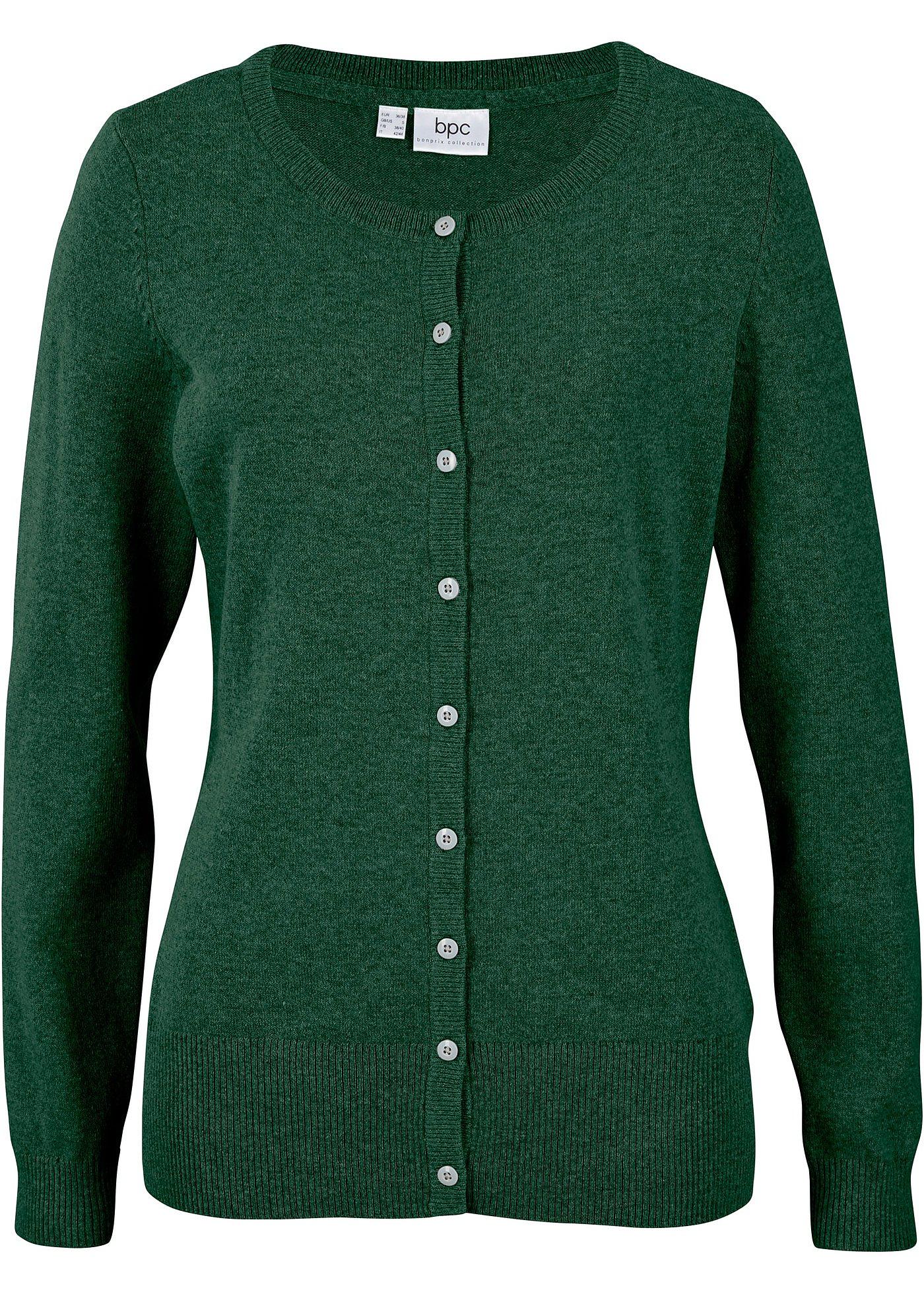 Basic Feinstrickjacke mit recycelter Baumwolle günstig online kaufen