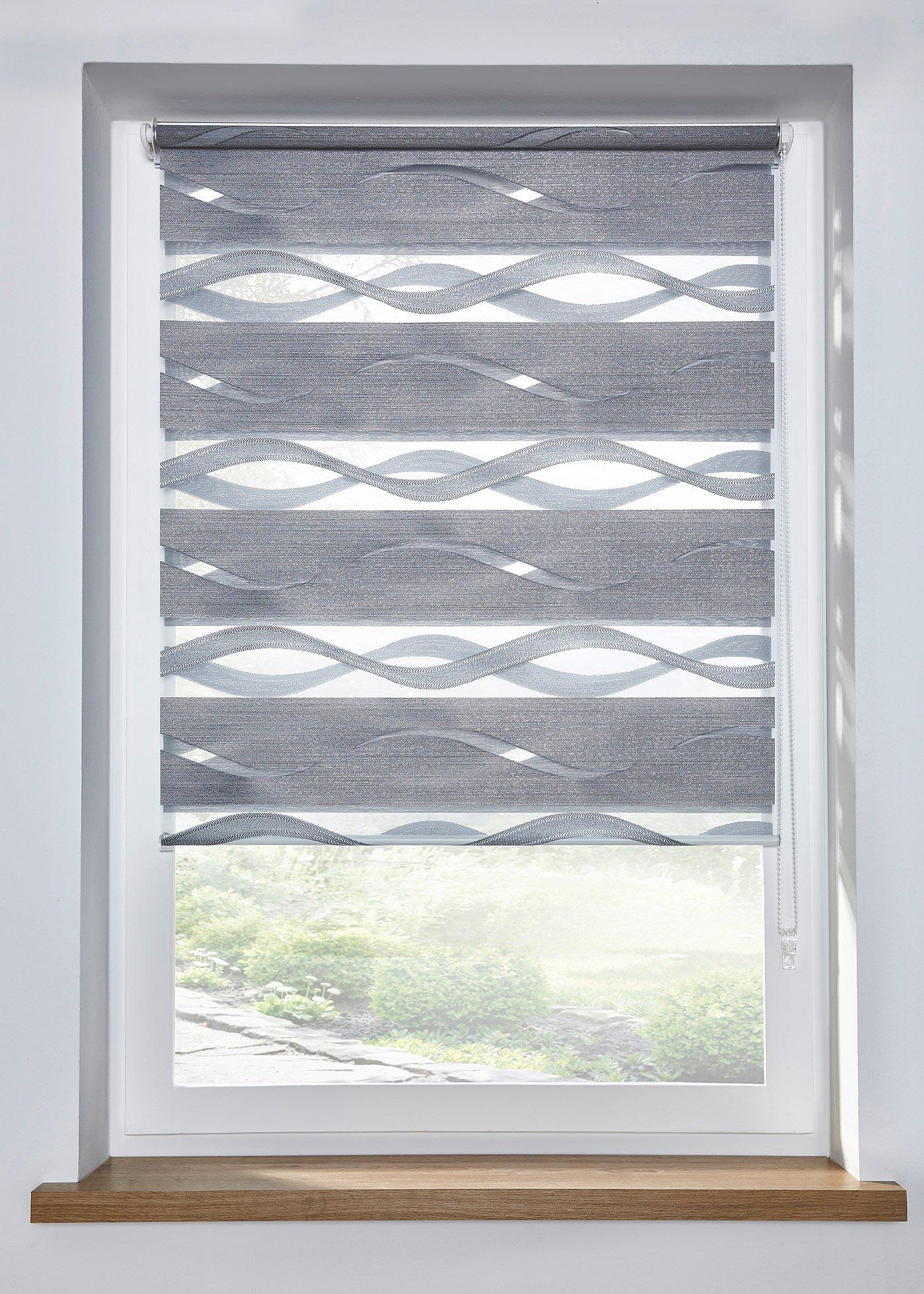 Jacquard Doppelrollo zweifarbig