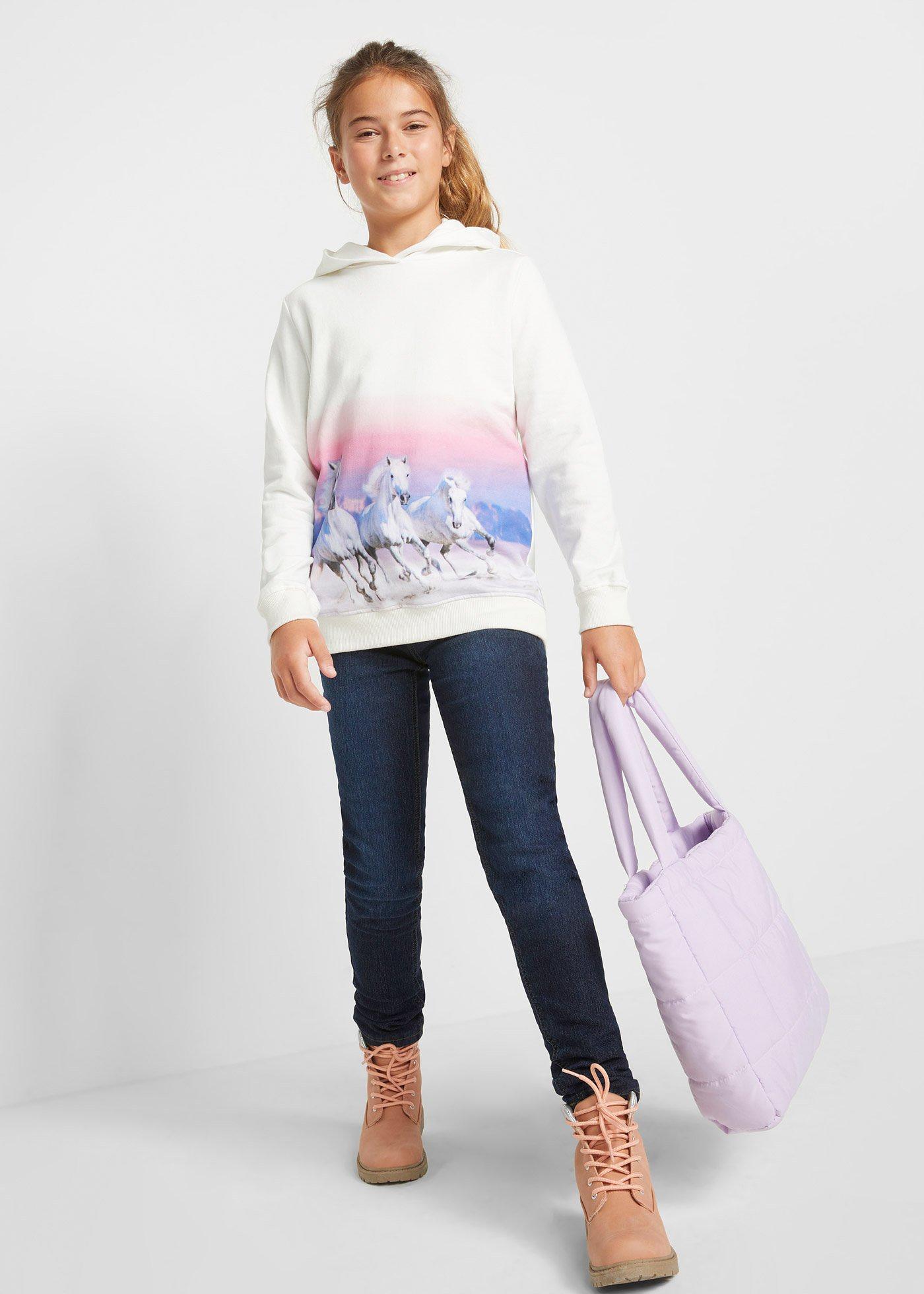 Bluza z kapturem z czystej bawełny - Bonprix