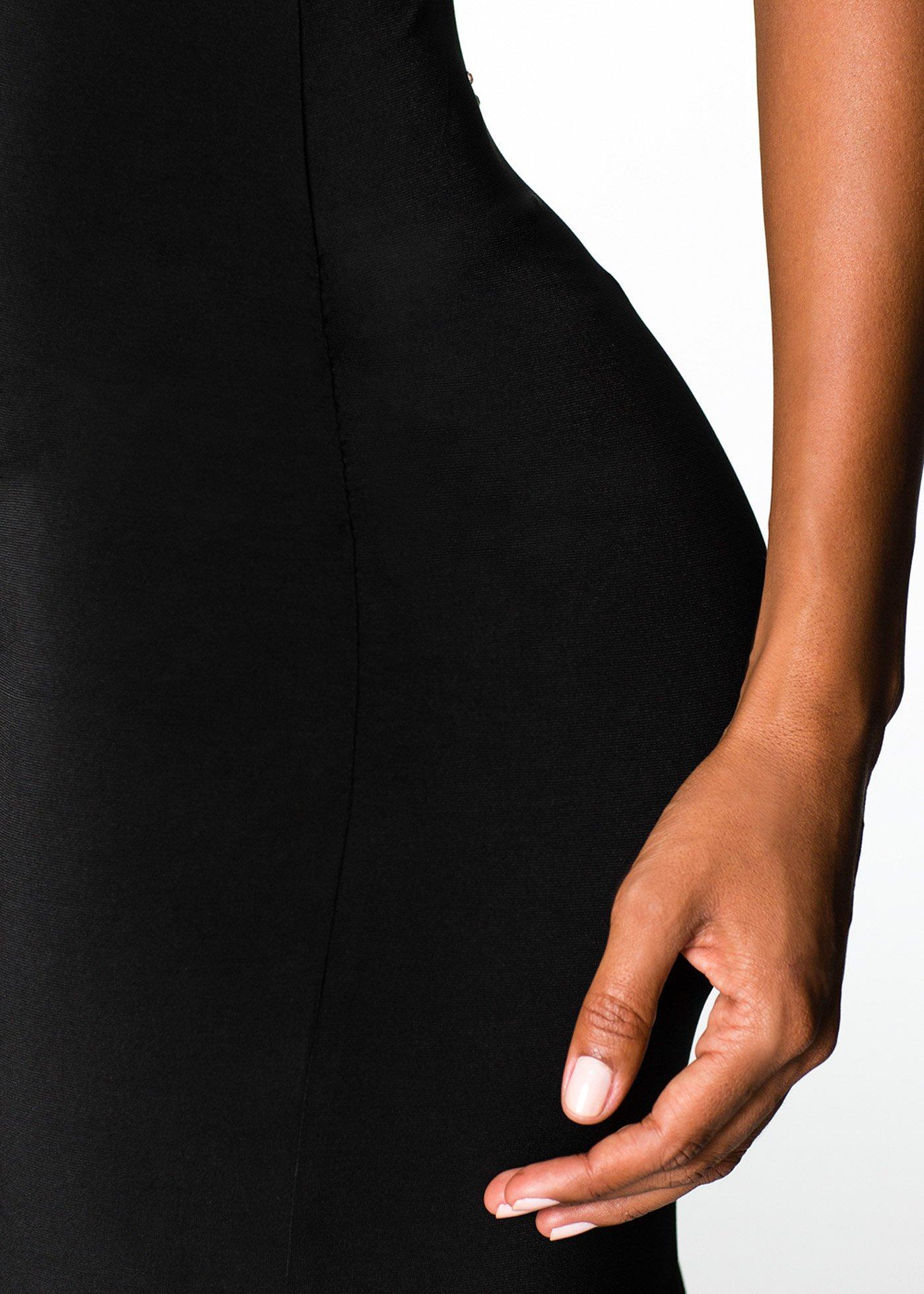 Sukienka maxi ze sztrasami w dekolcie z tyłu - Bonprix