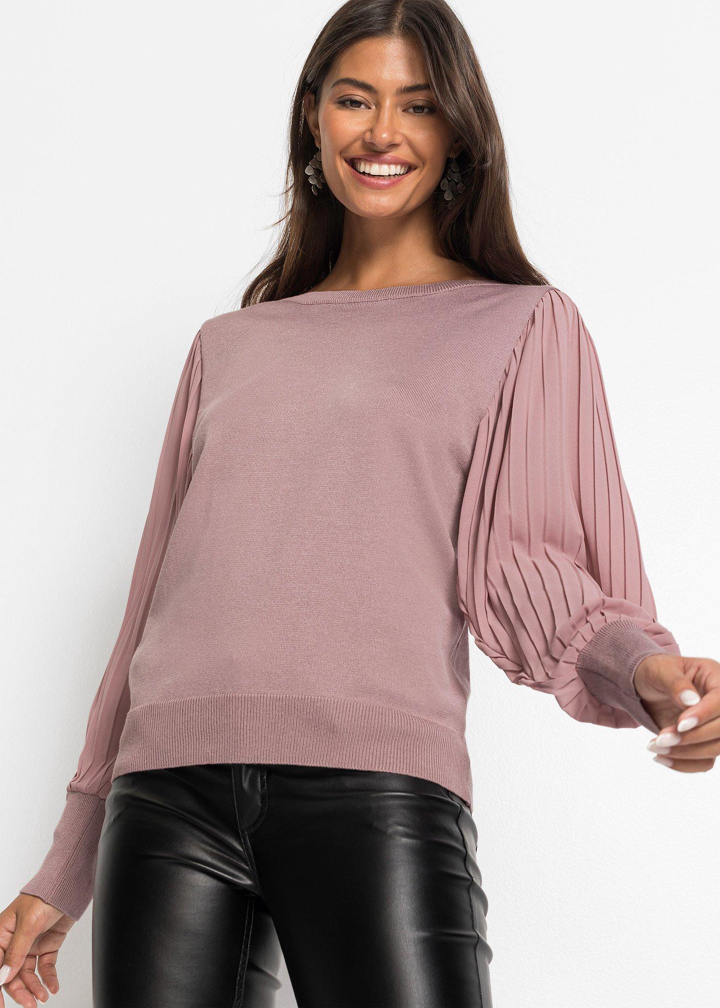 Sweter z cienkiej dzianiny z lejącej mieszanki wiskozy - Bonprix