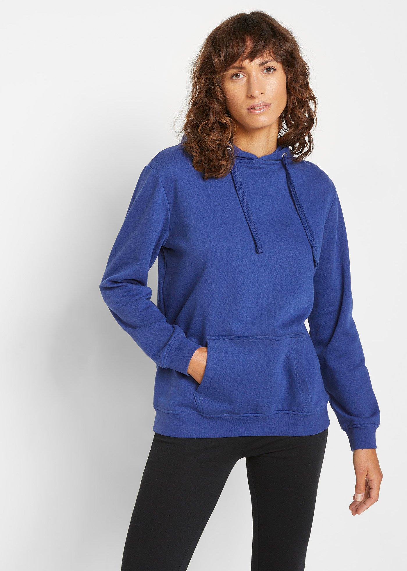 Bluza z kapturem, z miękkiego materiału frotte - Bonprix