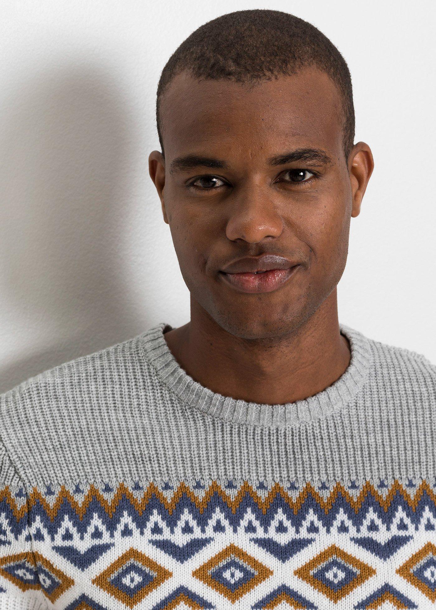 Sweter w norweski wzór - Bonprix