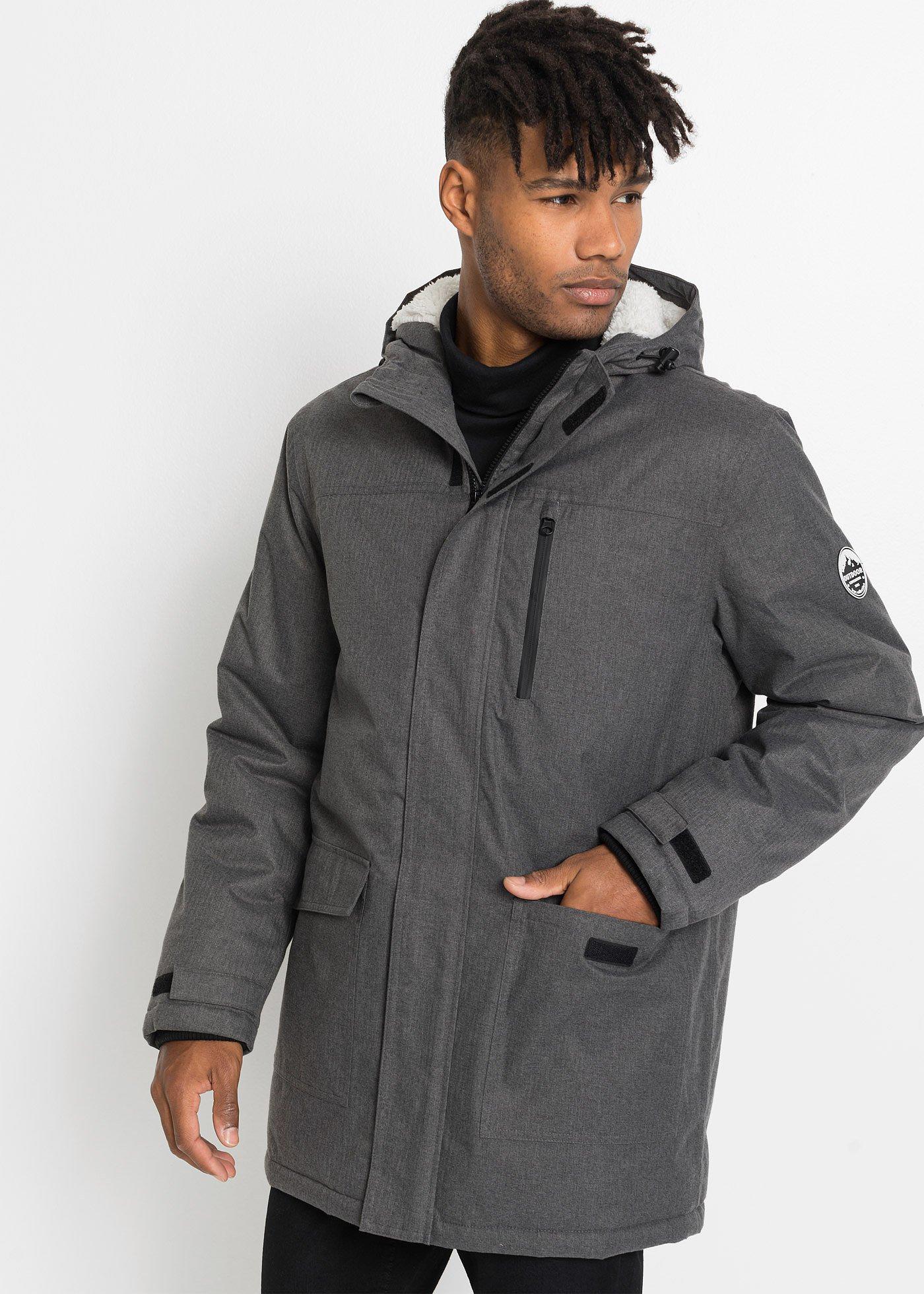 Parka funkcyjna outdoorowa z polarem barankiem - Bonprix