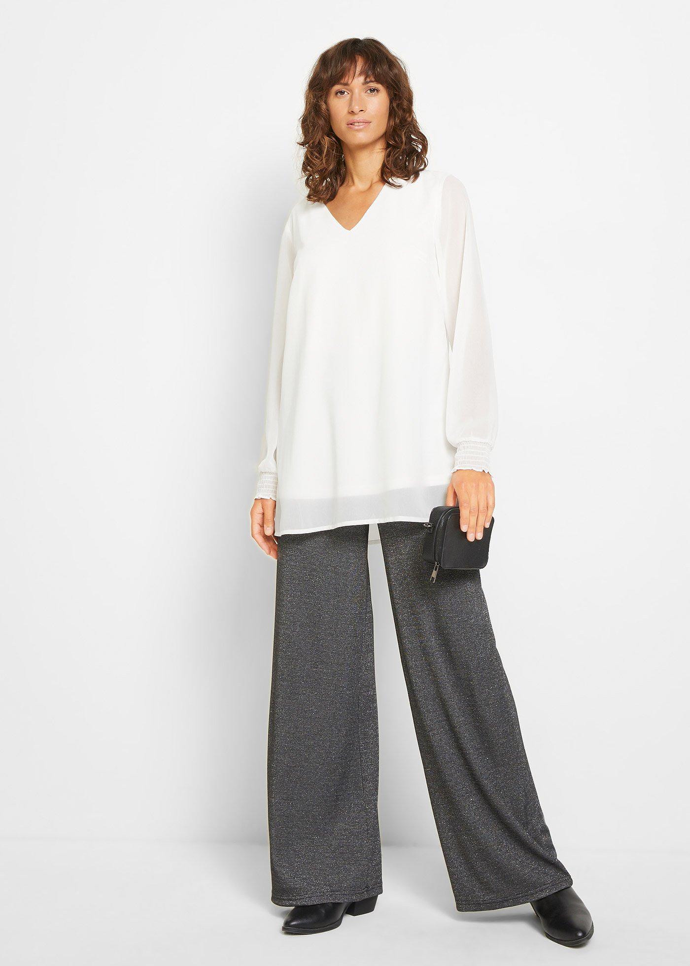 Długa bluzka w stylu tuniki - Bonprix