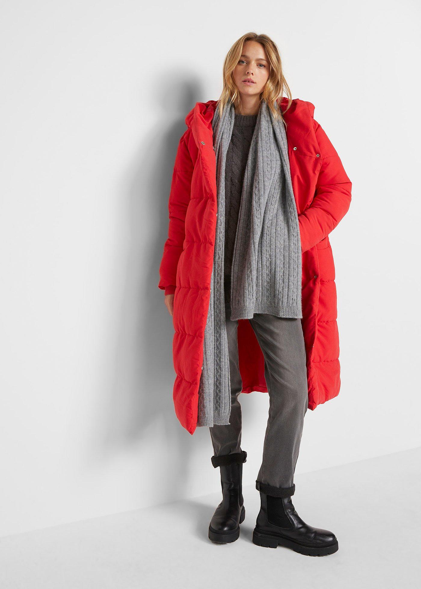 Pikowany płaszcz oversize - Bonprix