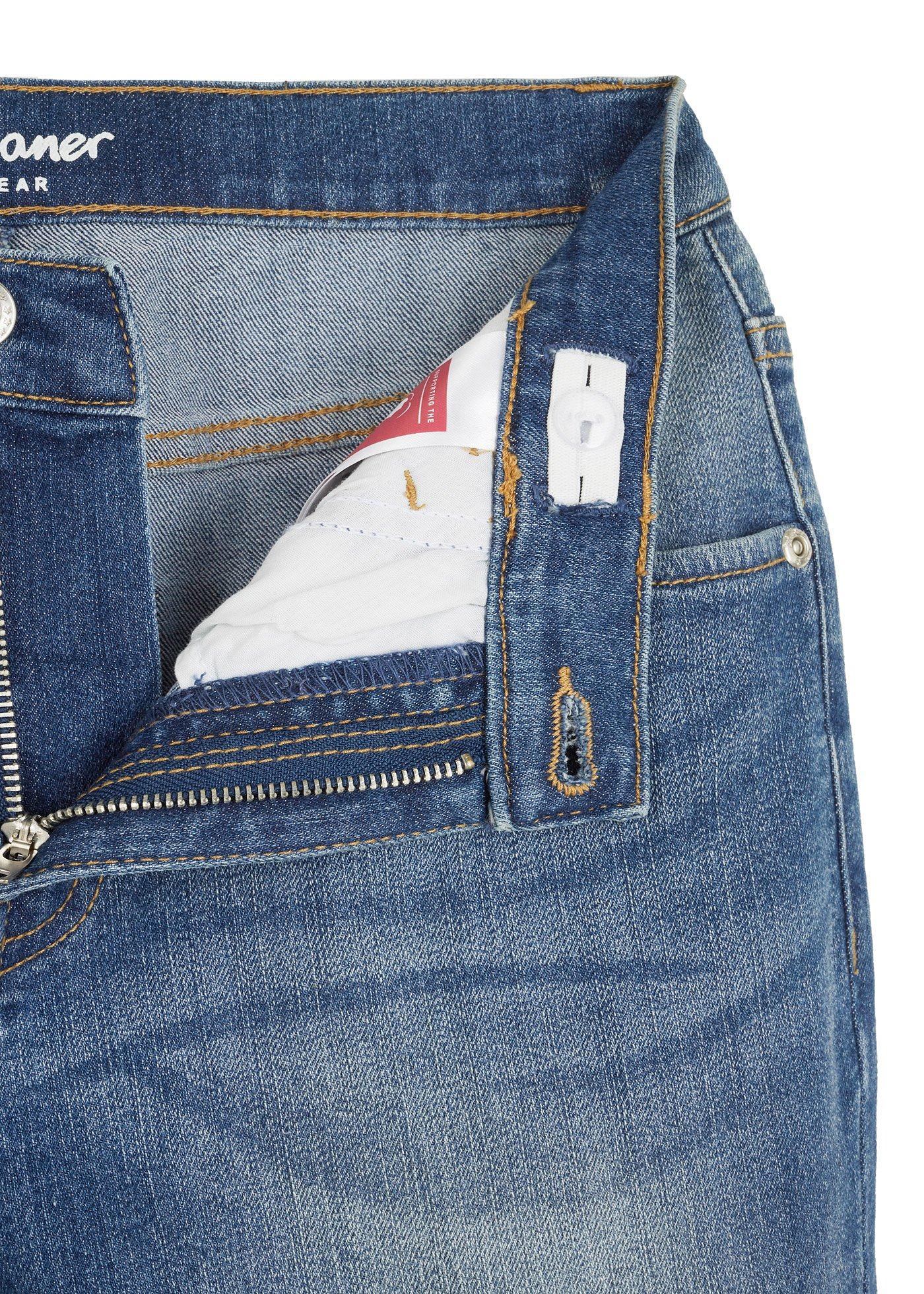 Dżinsy slim fit z regulowanym paskiem, prosty krój - Bonprix
