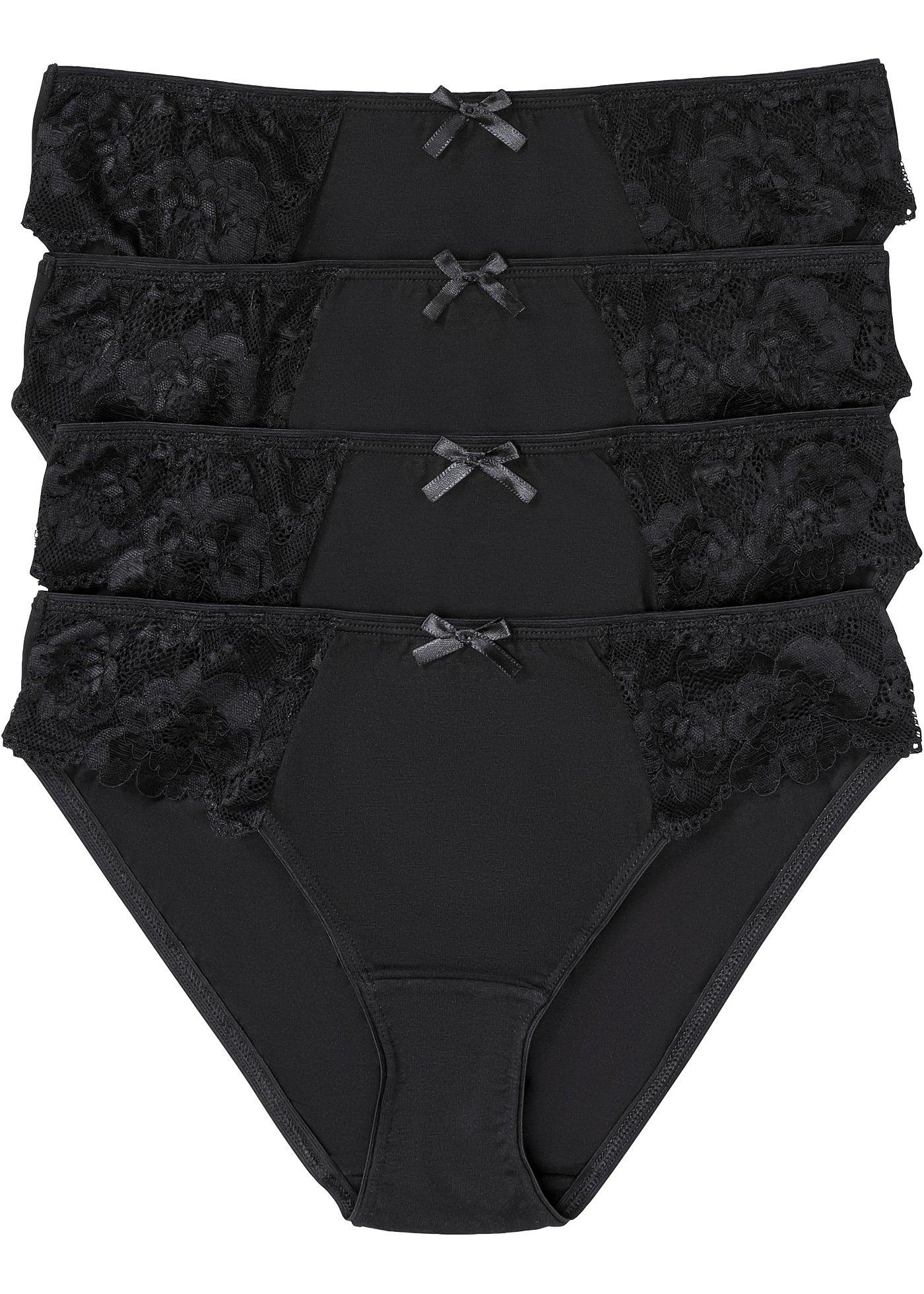 Figi z koronką  (4 pary) - Bonprix