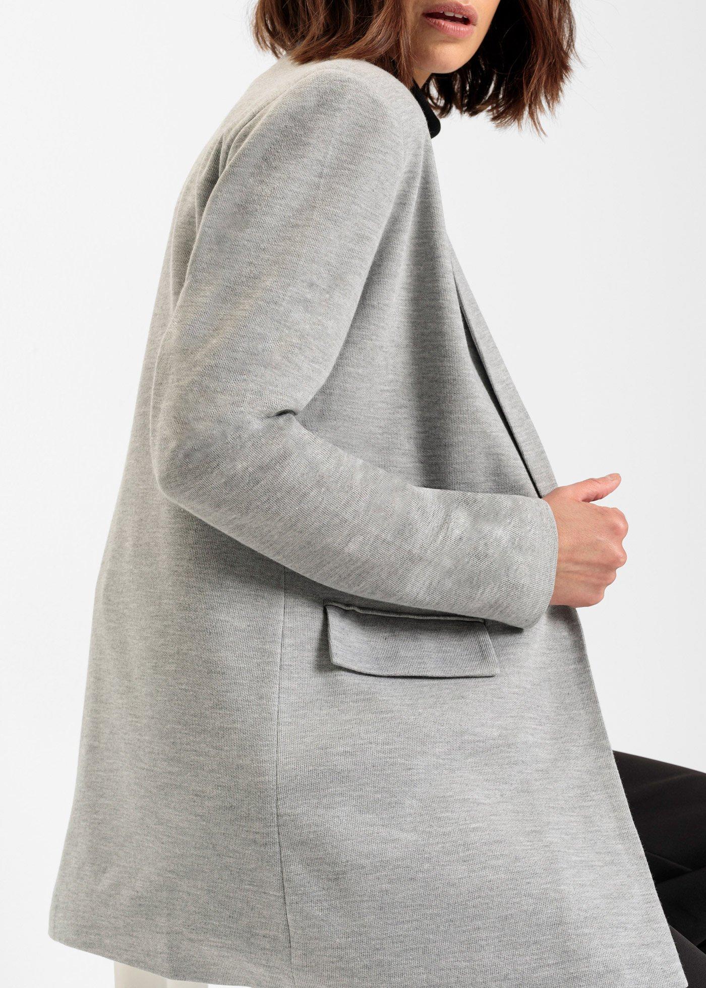 Długi żakiet z dżerseju z kieszeniami - Bonprix