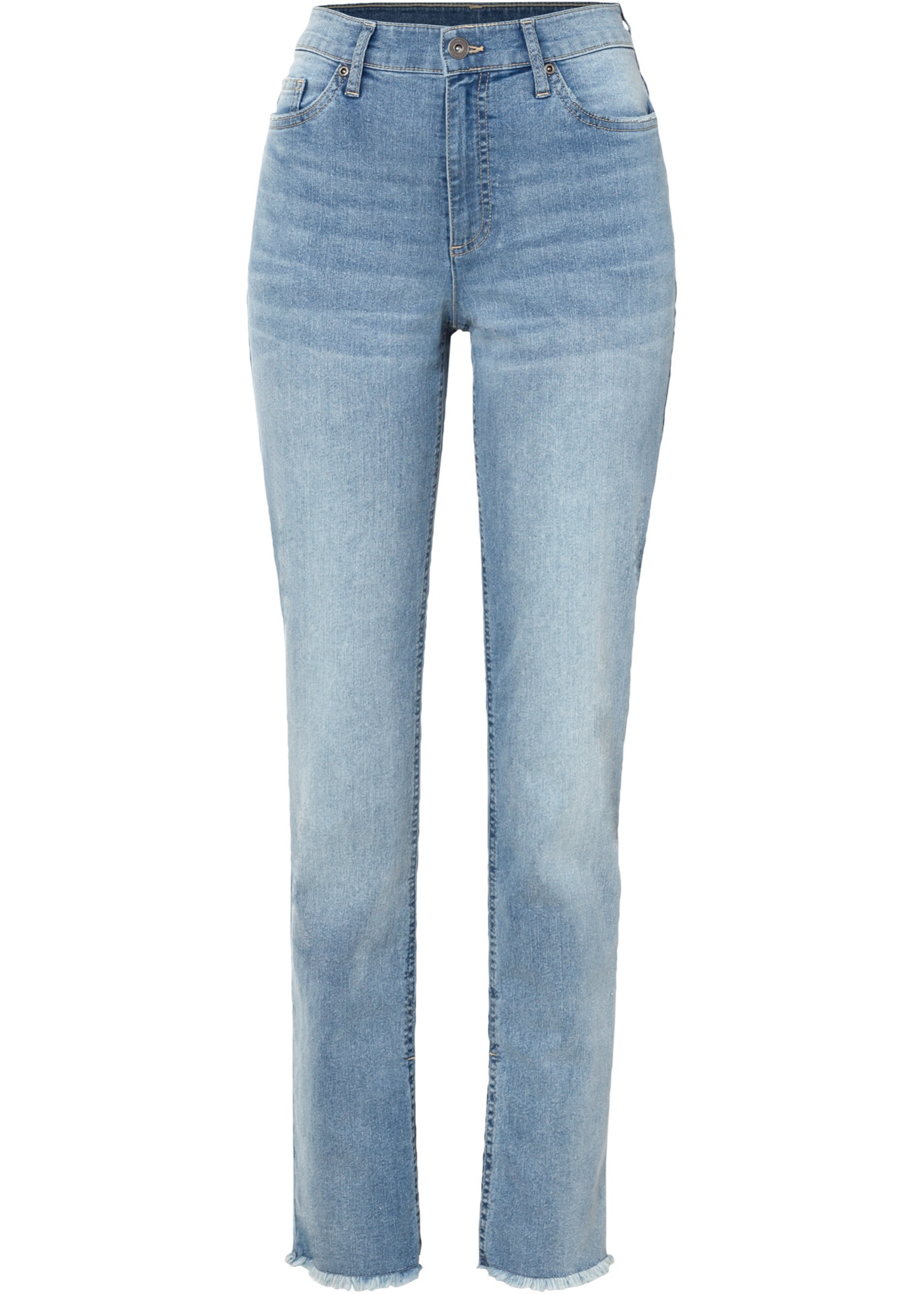 Straight Jeans mit Schlitz-Detail