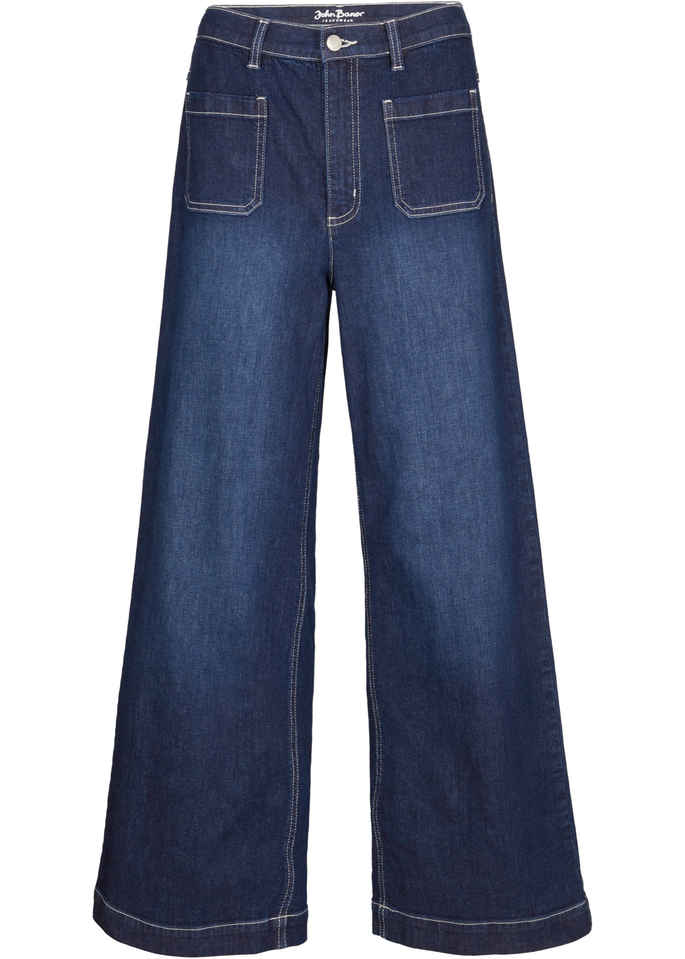 Wide Fit Stretch-Jeans aus Bio-Baumwolle