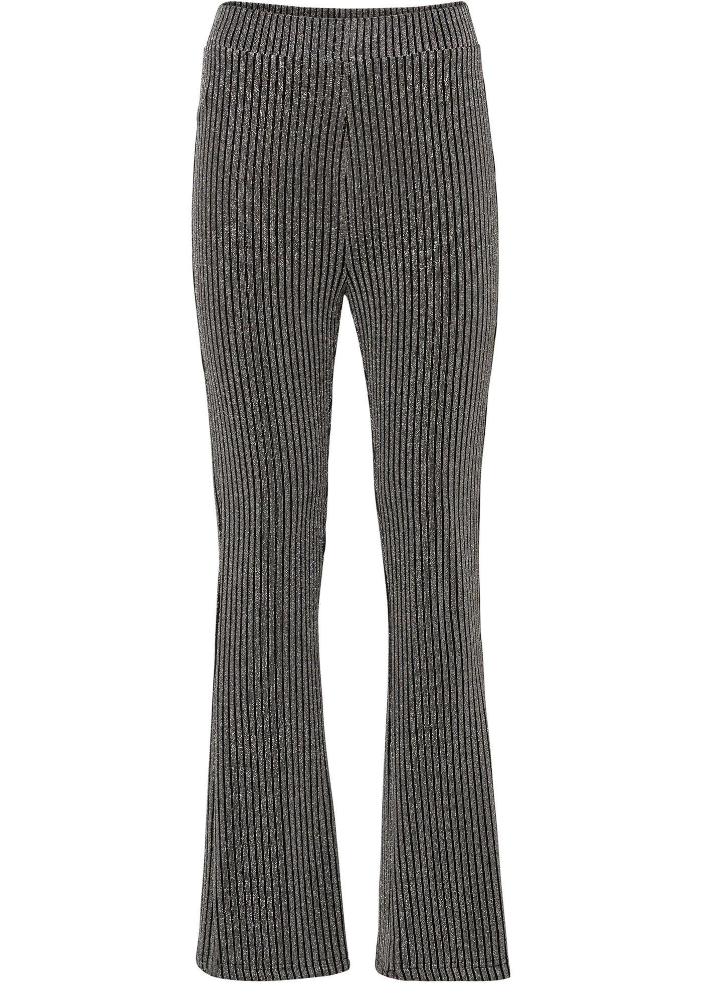 gerippte Hose mit Glitzereffekt