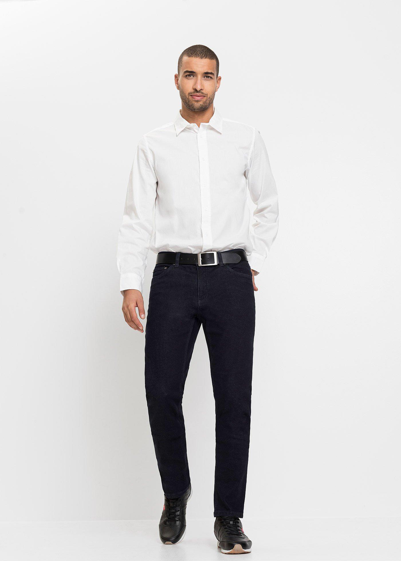 Koszula biznesowa ze stretchem, Slim Fit - Bonprix
