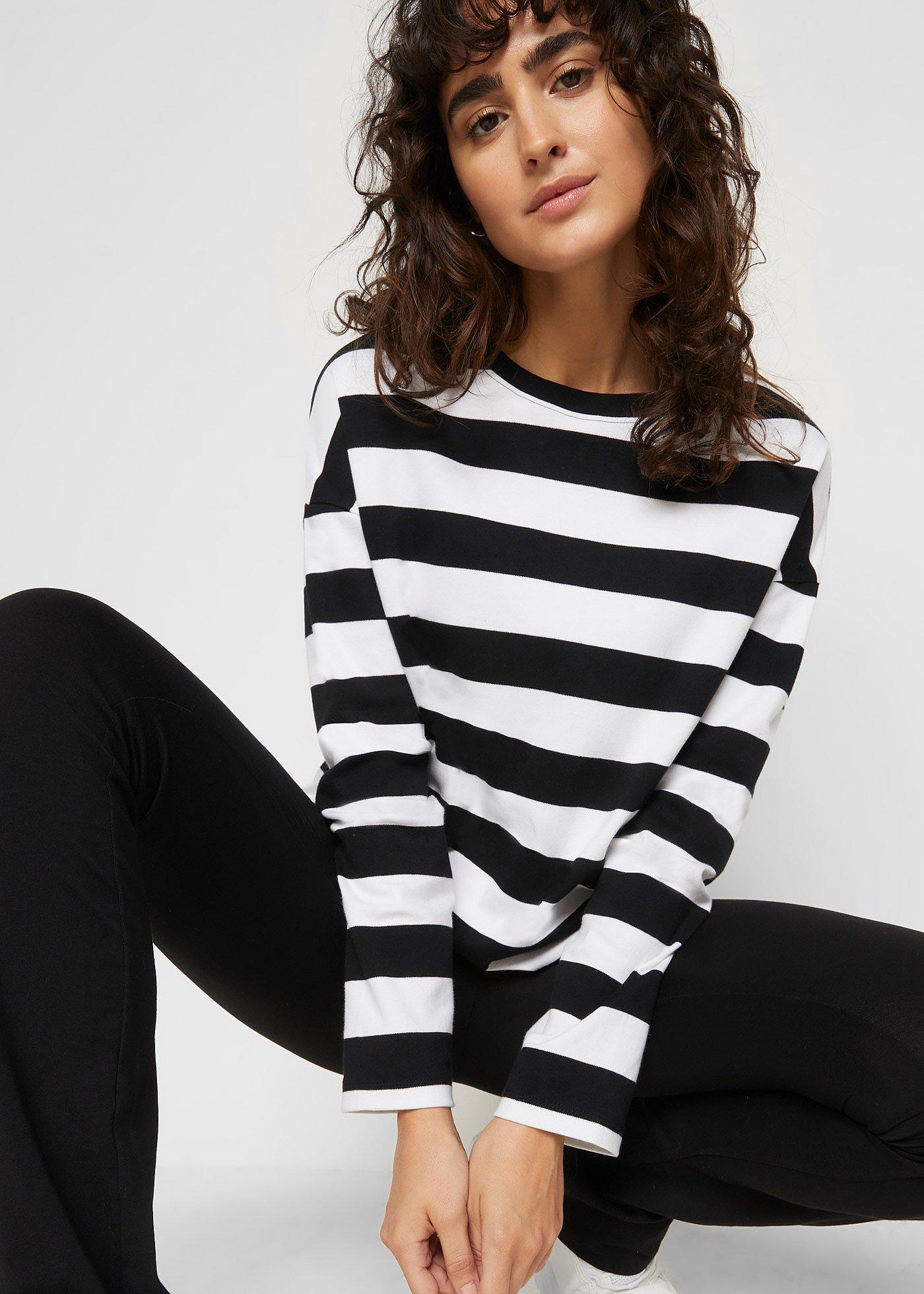 Bluzka z długim rękawem, z czystej  bawełny interlock - Bonprix