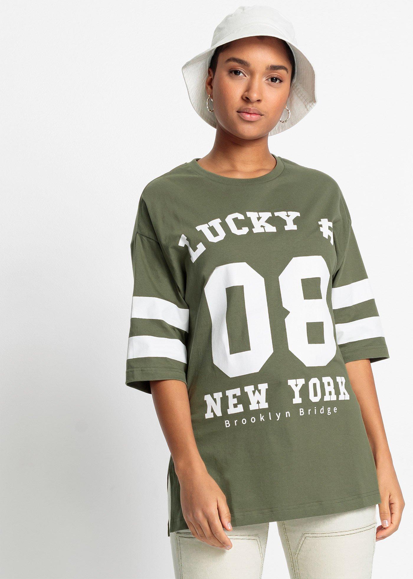 Shirt oversize z czystej bawełny organicznej - Bonprix