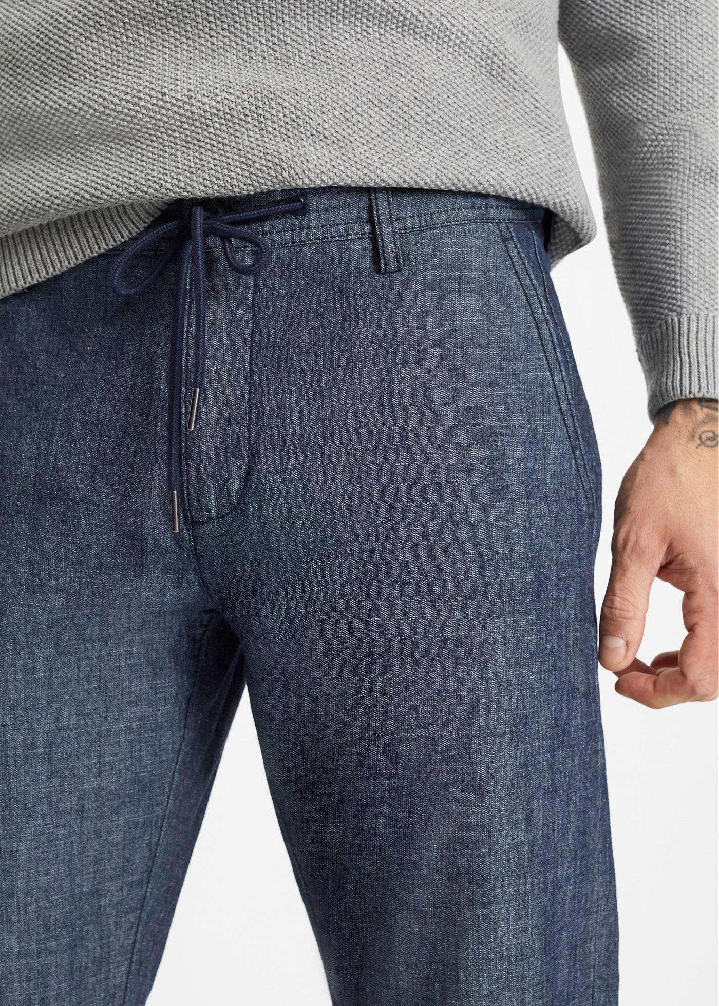 Spodnie chino chambray, Regular Fit Straight - Bonprix