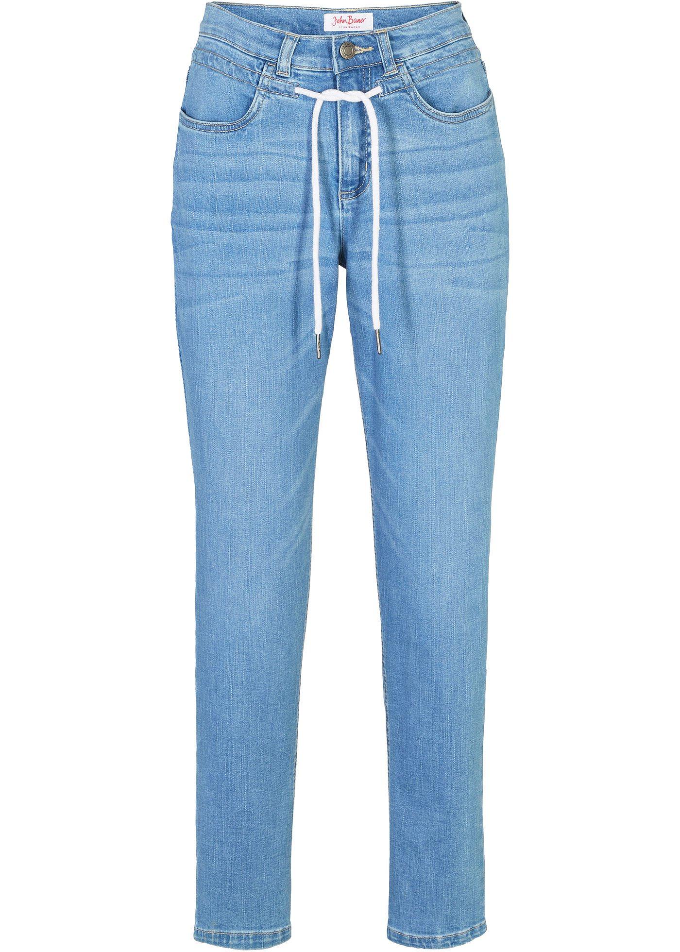 Boyfriend Jeans Mid Waist, Bindegürtel