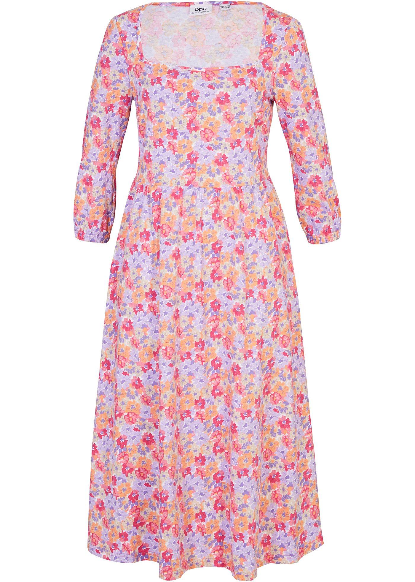 Midikleid aus Baumwoll-Jersey mit Taschen 