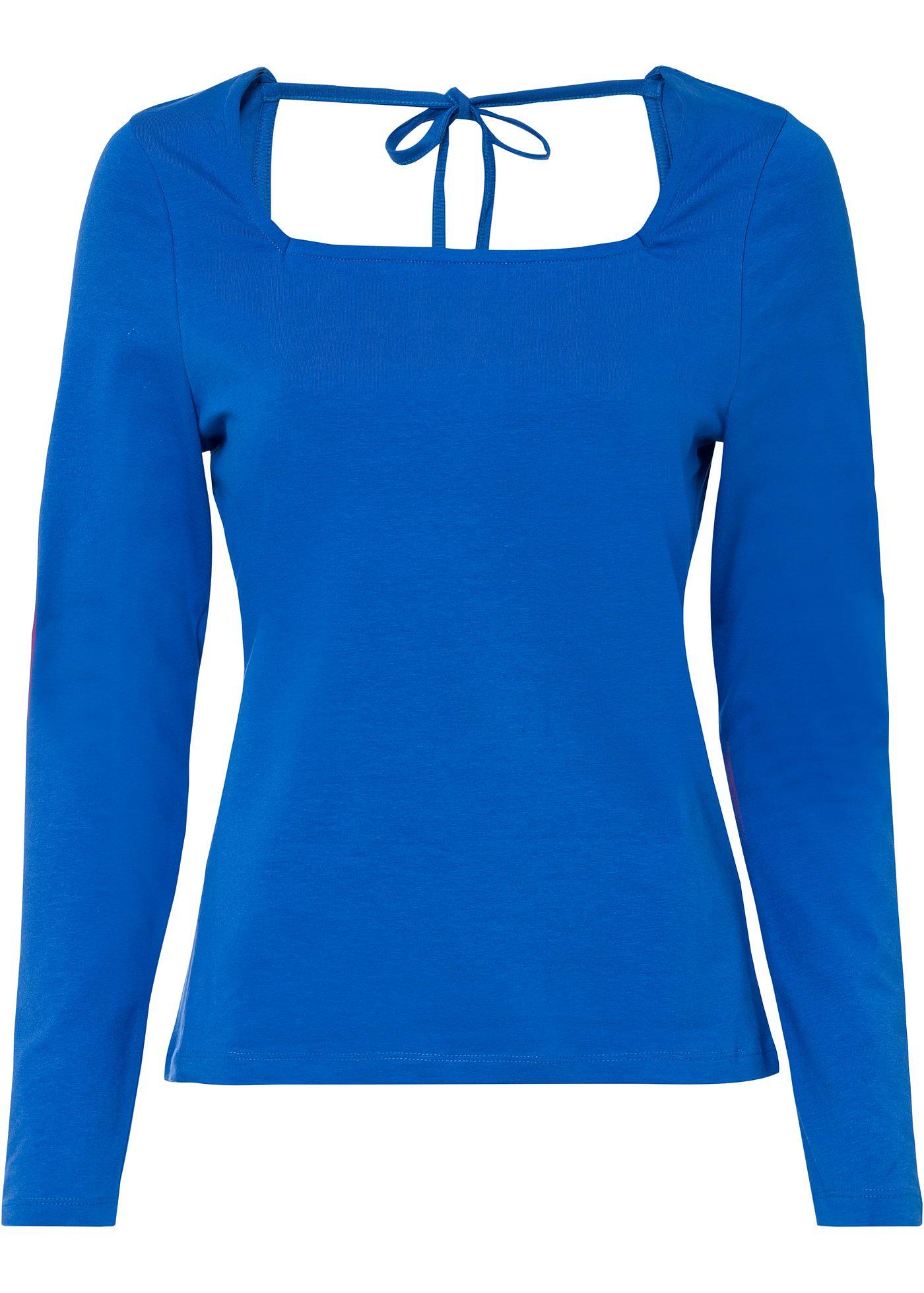 Langarmshirt mit Carré-Ausschnitt