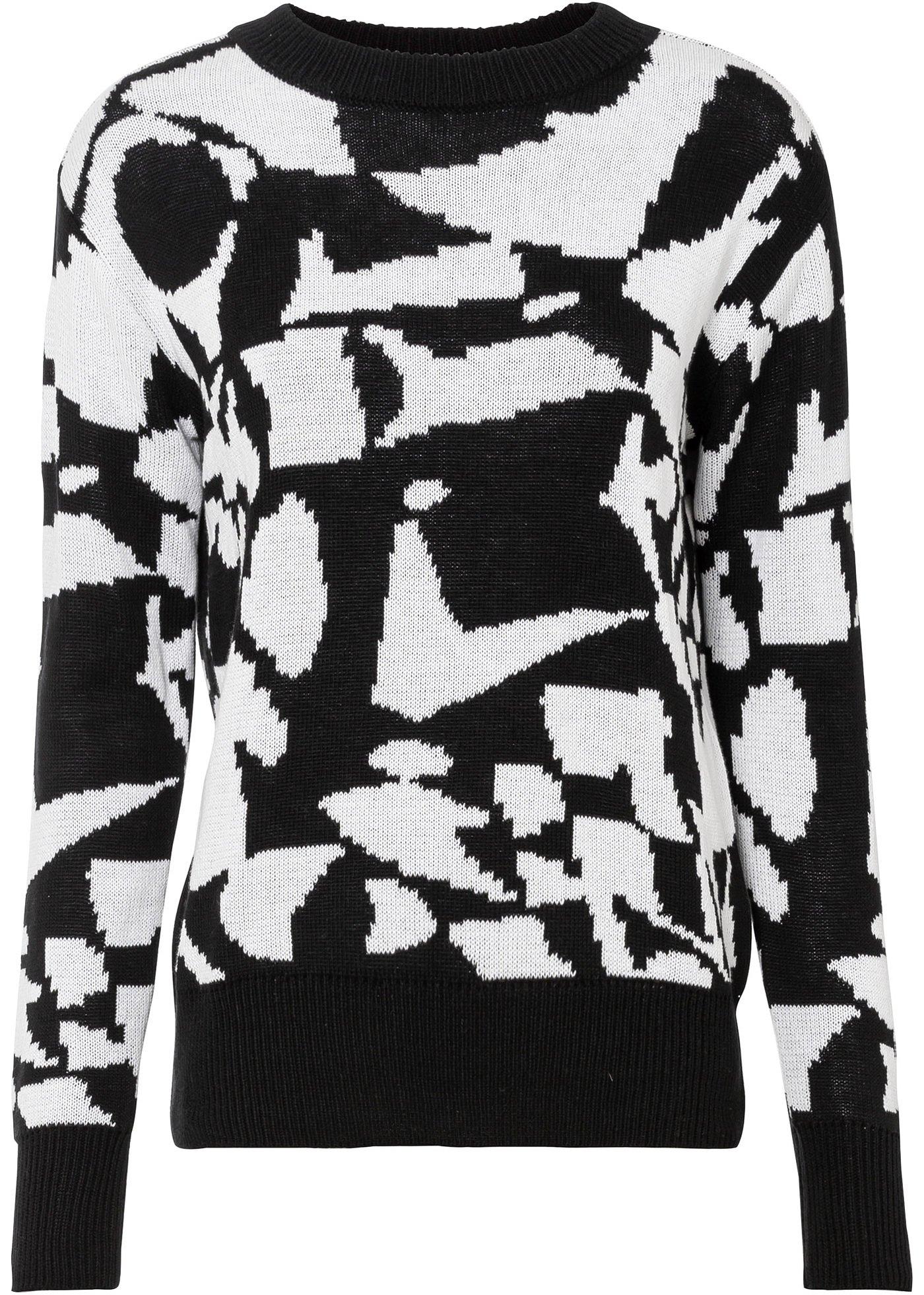 Strickpullover mit asymmetrischem Muster