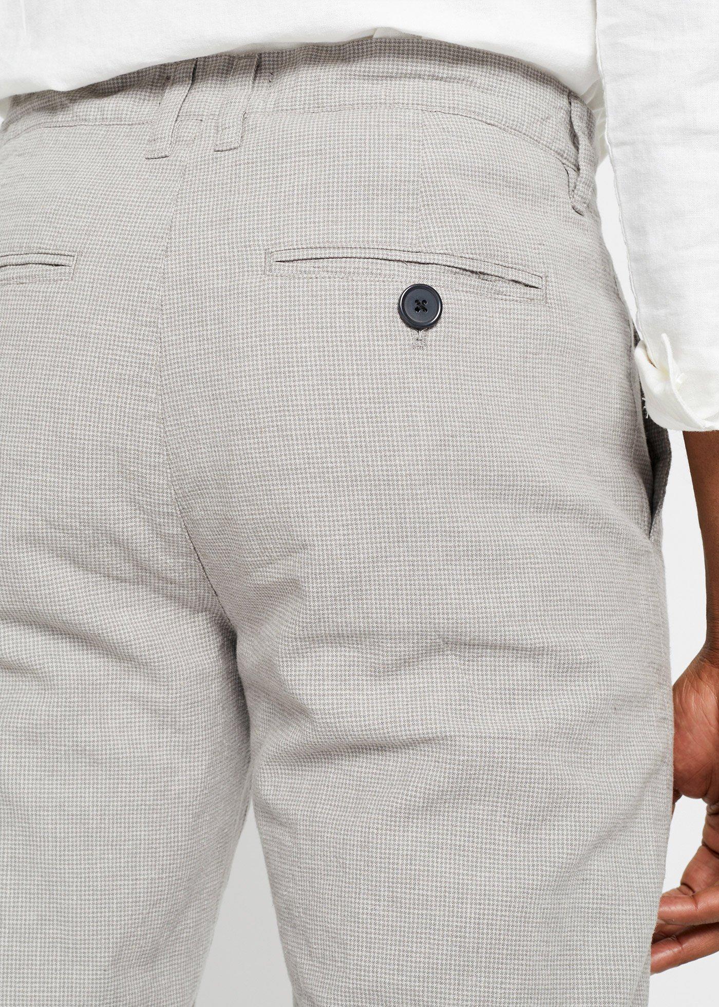 Spodnie chino Regular Fit Straight, z gumką w talii, z materiału z domieszką lnu - Bonprix