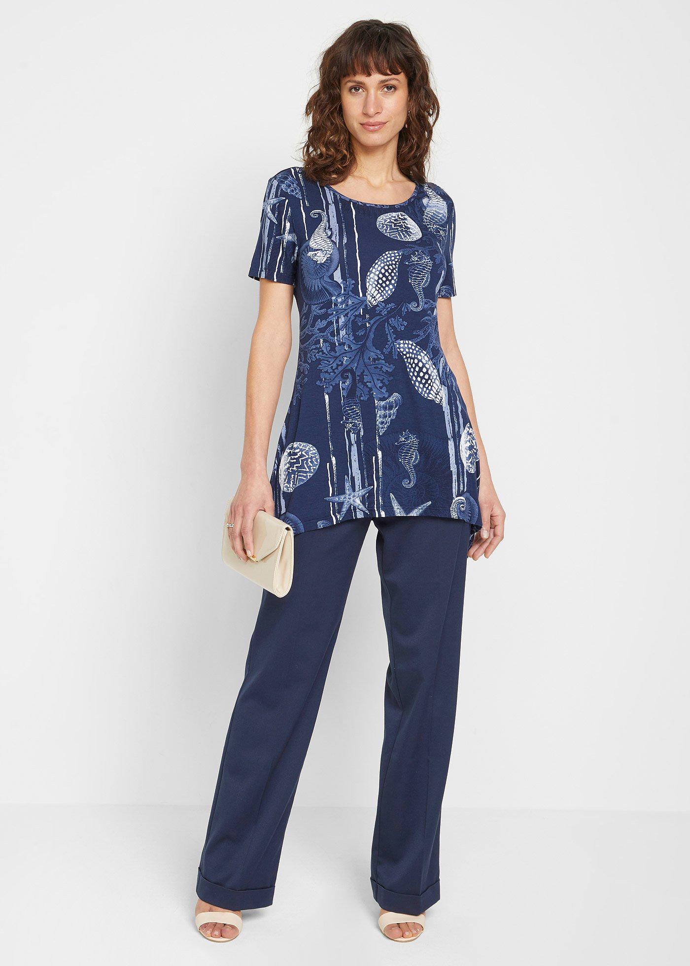 Długi shirt z miękkiego materiału z wiskozą - Bonprix