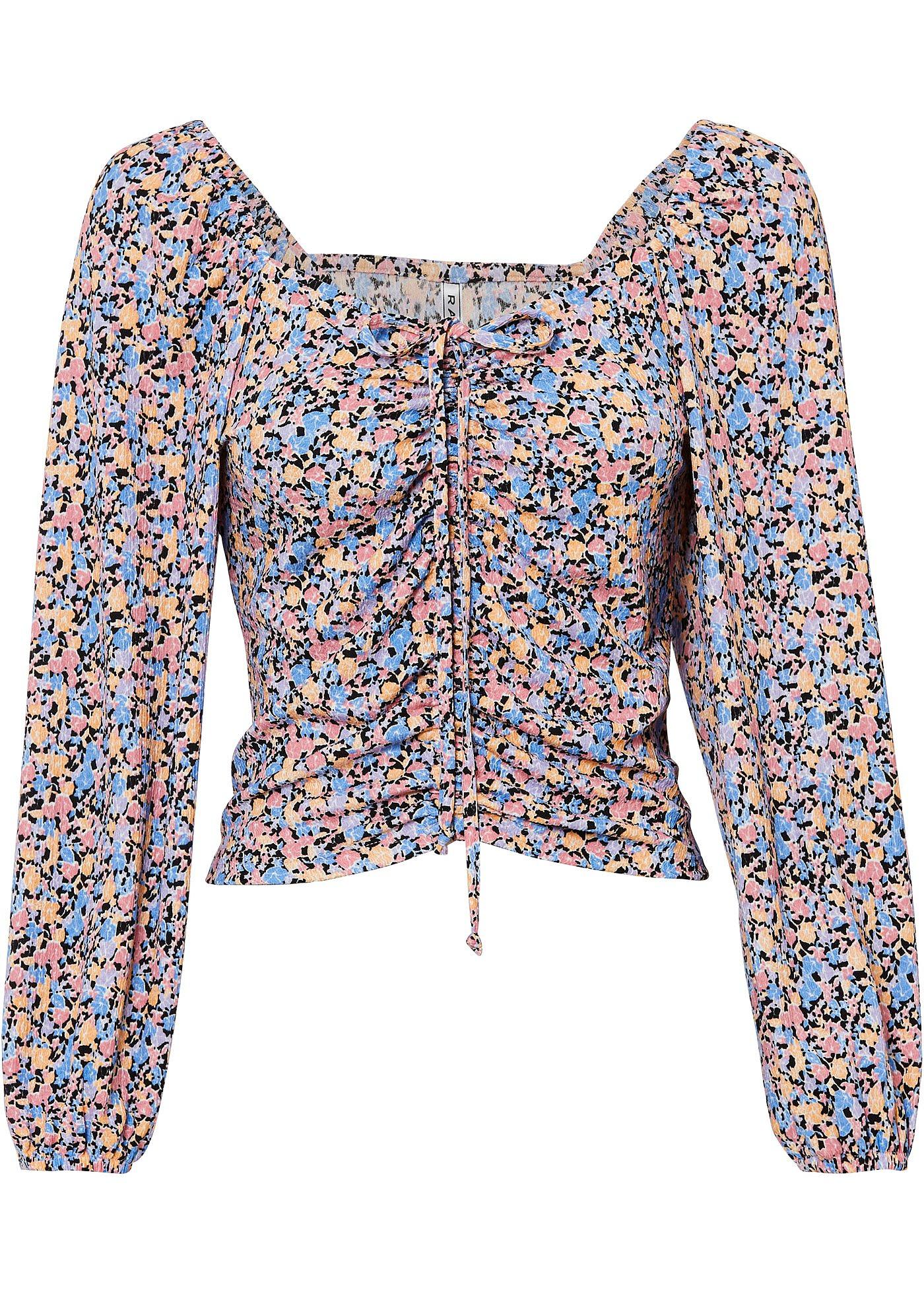 Bedrucktes Shirt mit Raffung 