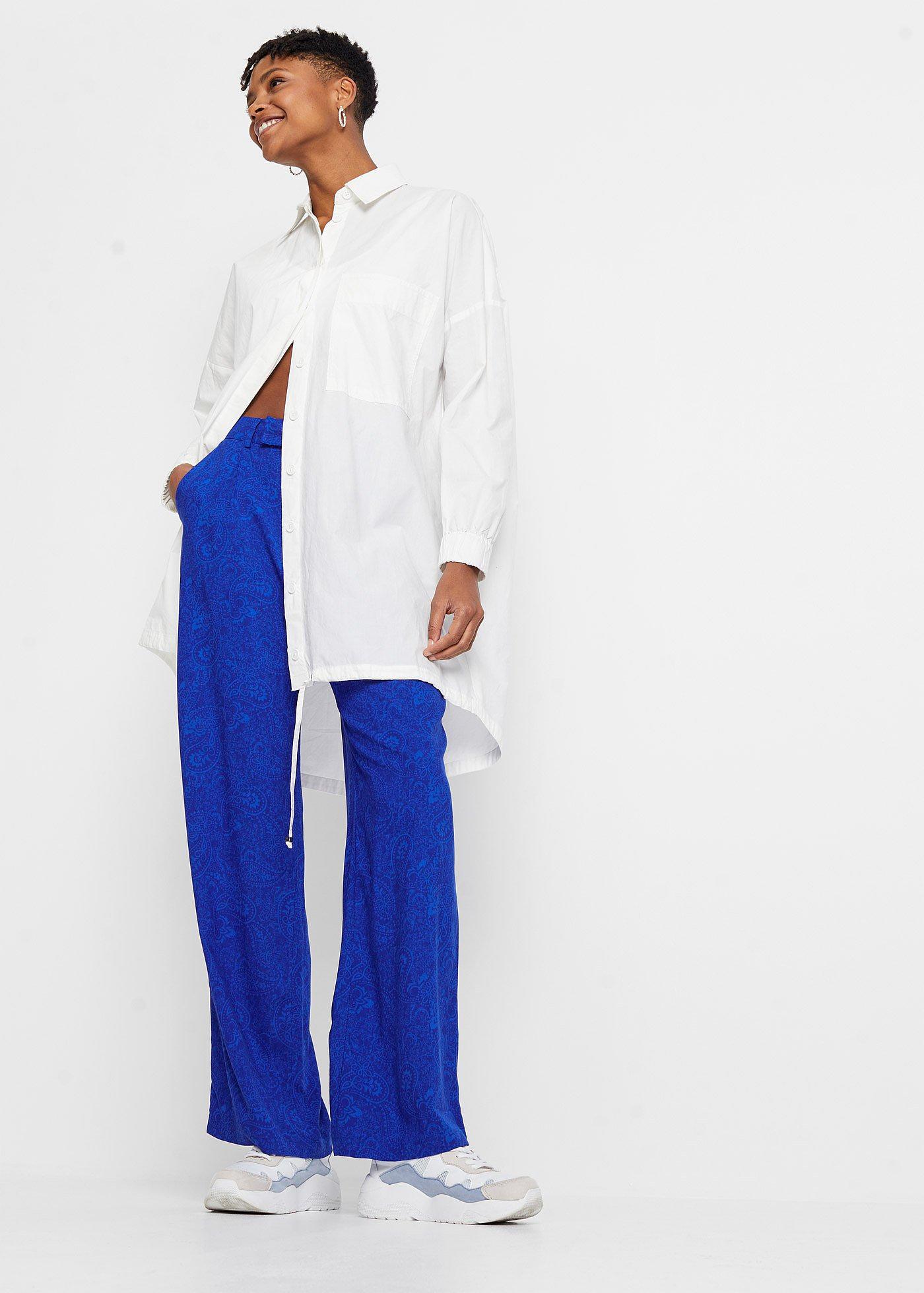 Spodnie palazzo z lejącej wiskozy - Bonprix