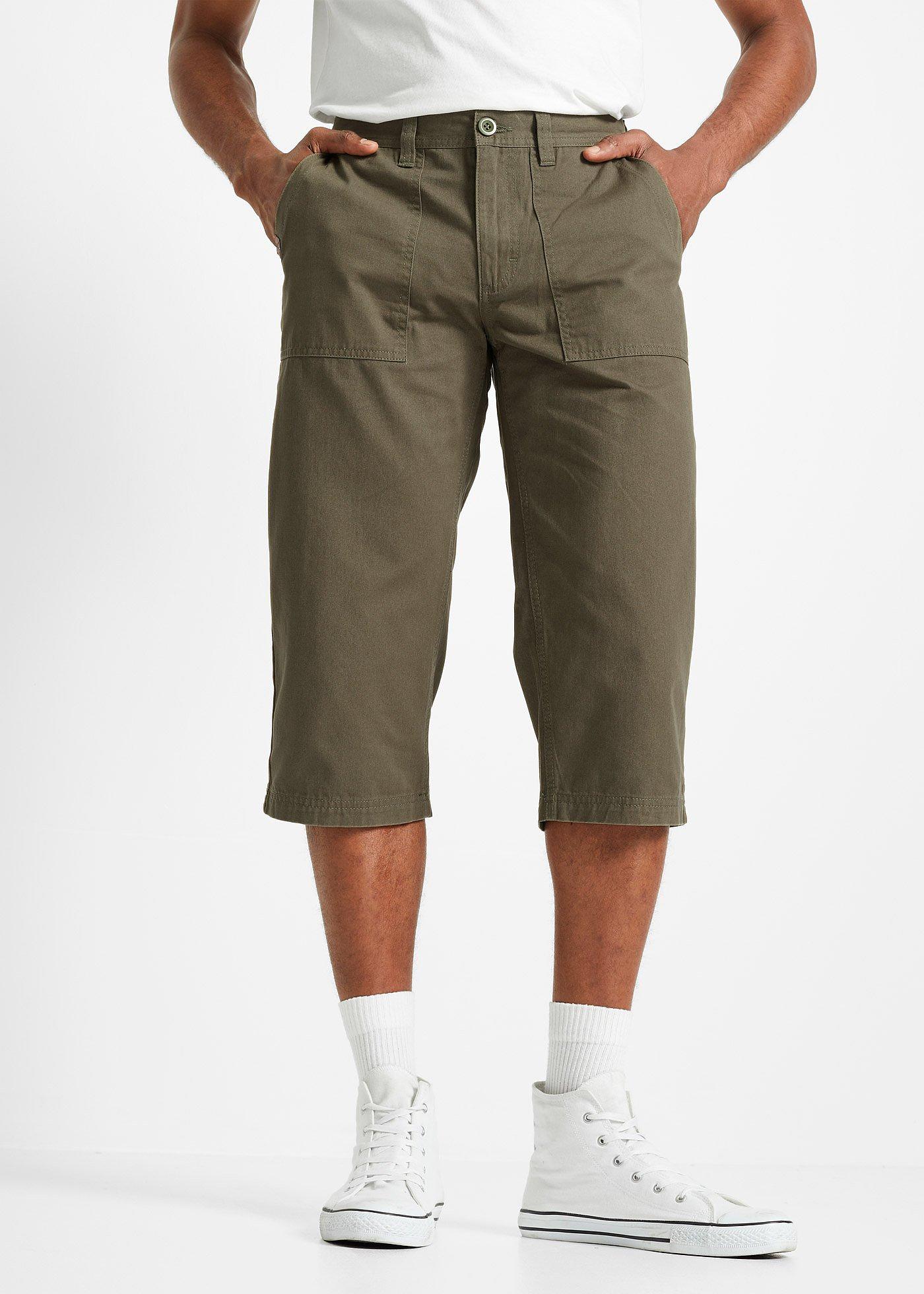 Długie bermudy z naszywanymi kieszeniami, Regular Fit - Bonprix