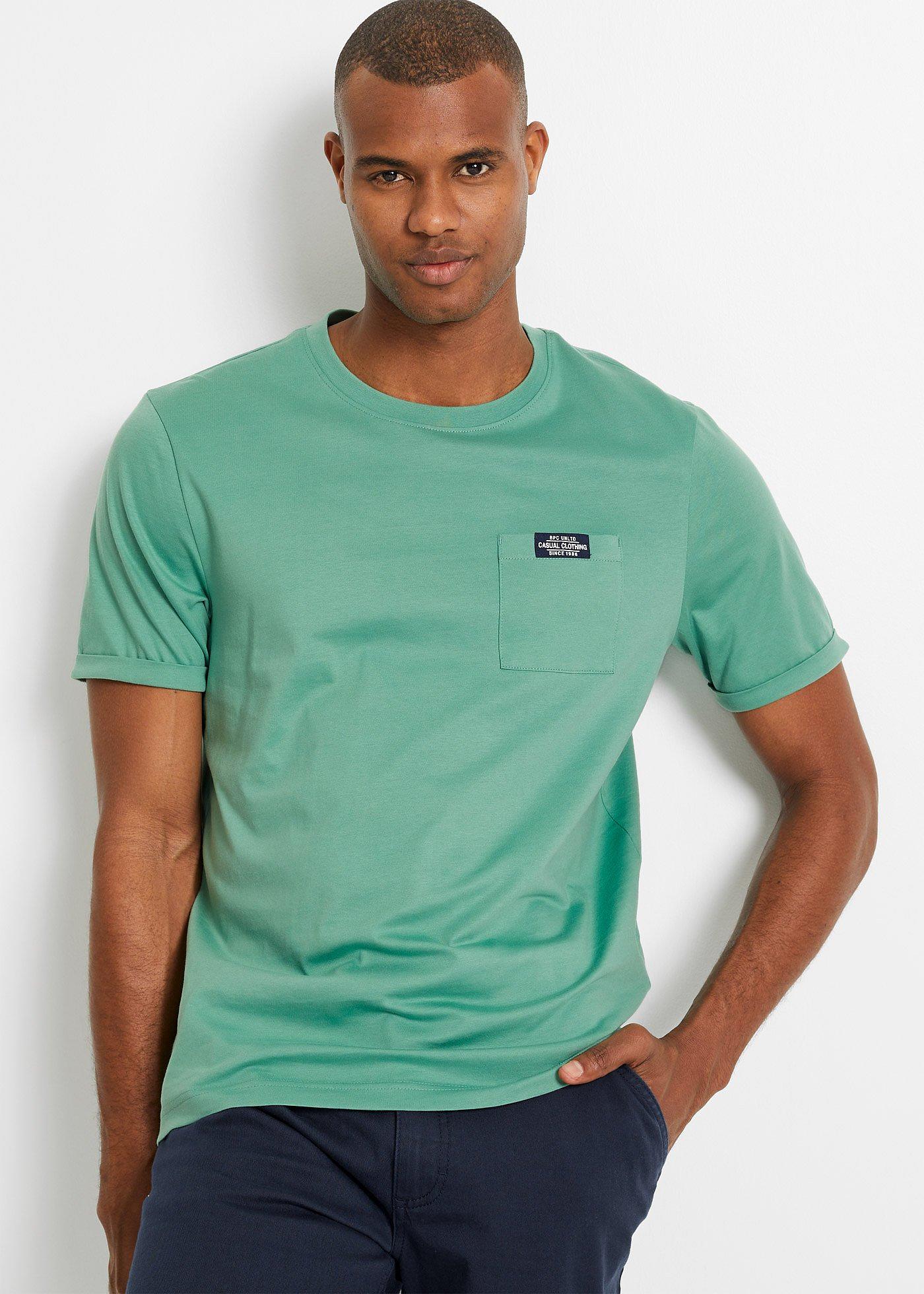 T-shirt z kieszonką (2 szt.), z czystej bawełny organicznej - Bonprix