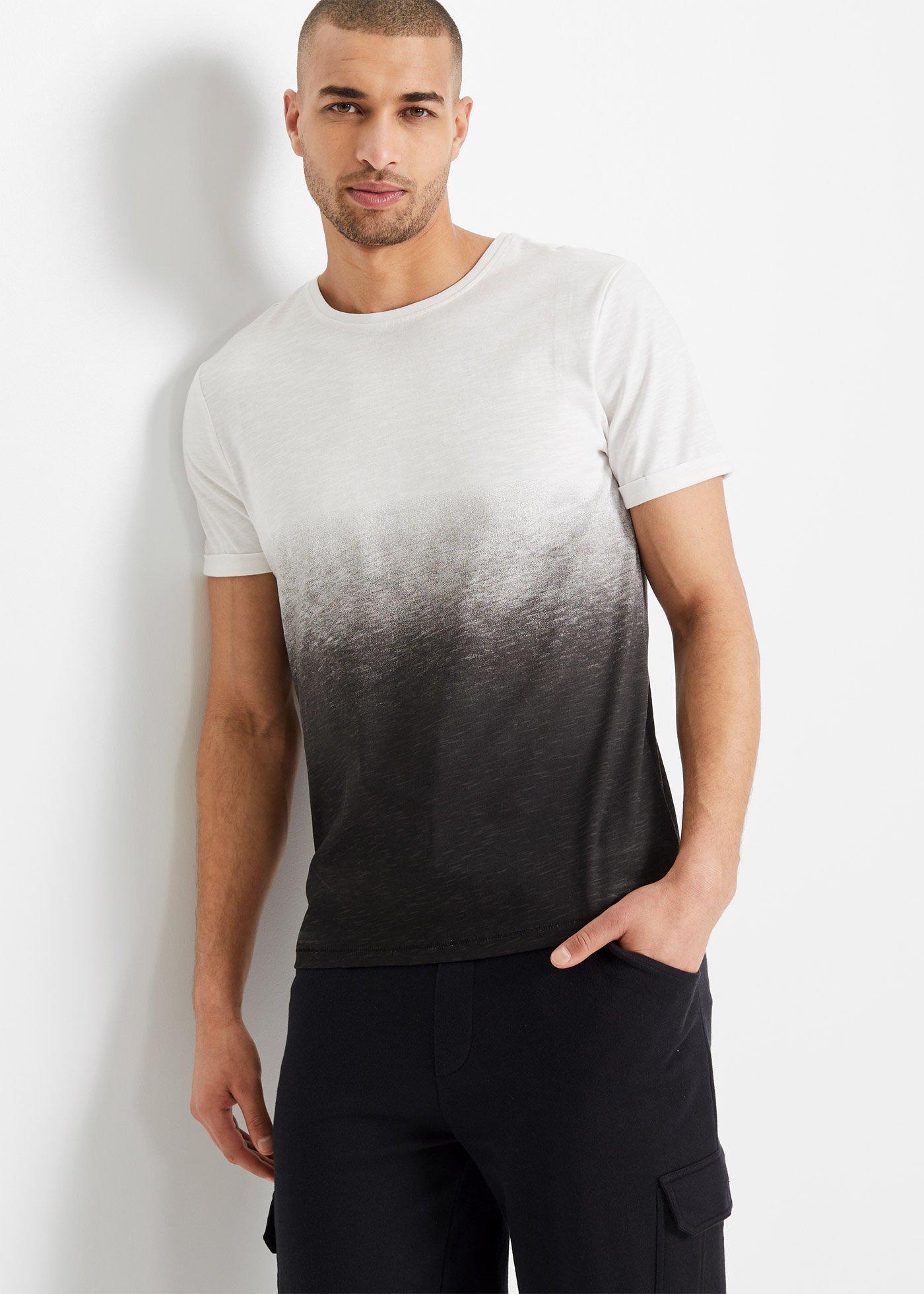 T-shirt z czystej bawełny, slim fit - Bonprix