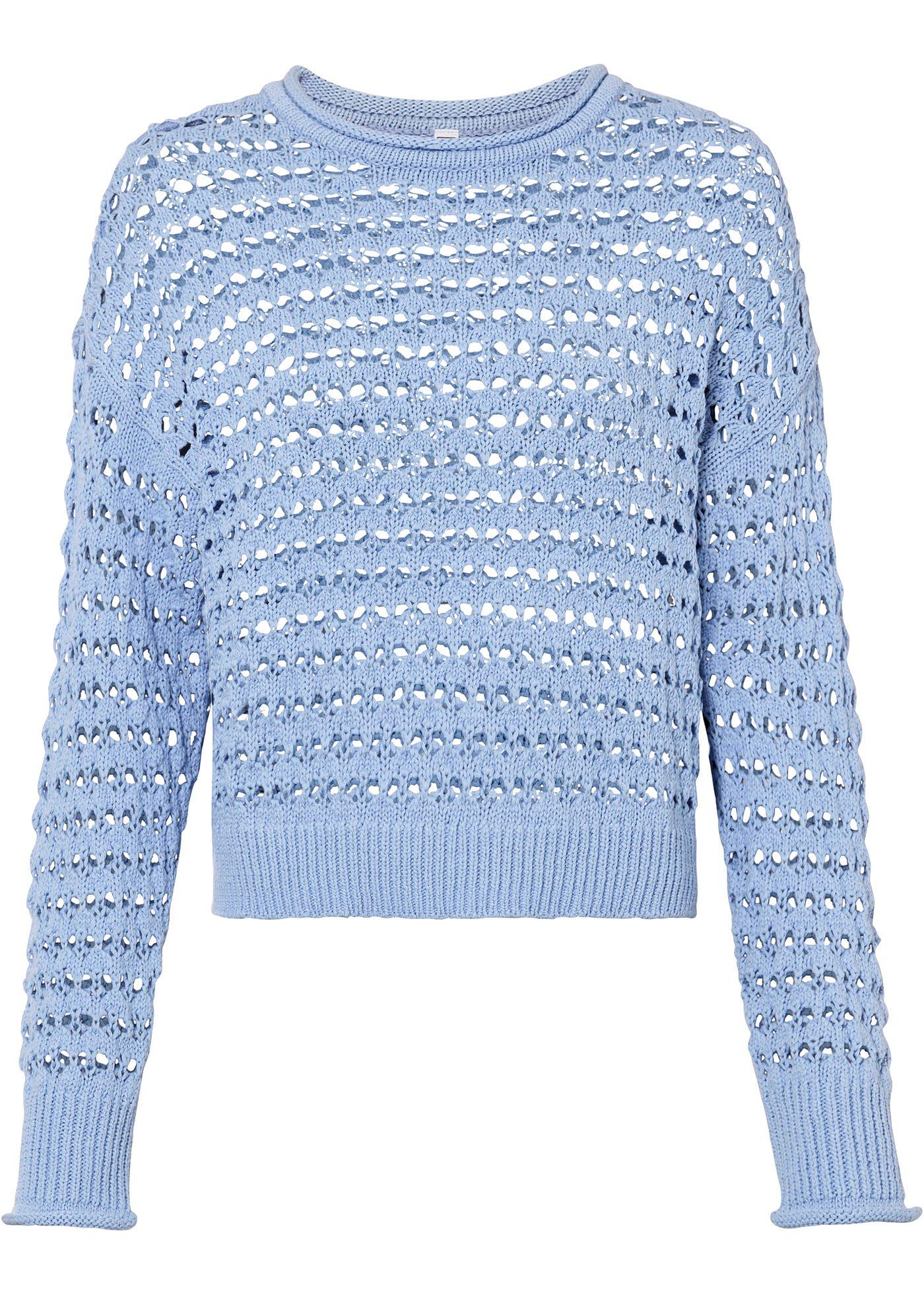 Pullover mit Lochstrickmuster